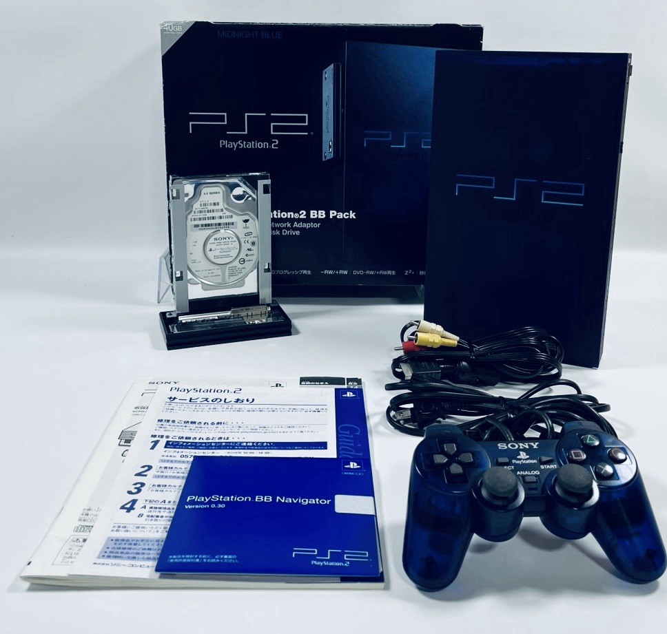 Sony PlayStation 2 PS2 SCPH-50000 Midnight Blue Limited Console Boxed Tested