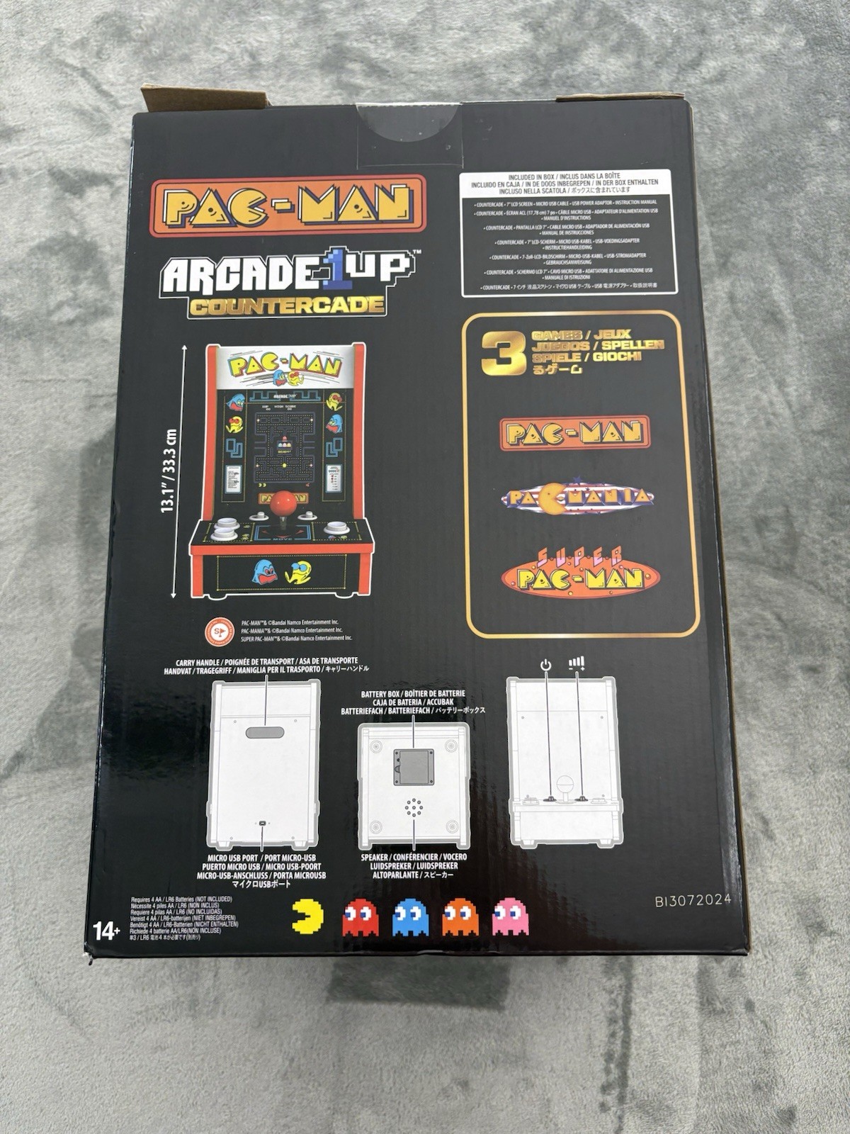 PAC-Man Countercade Portable Pac-Man PacMania Super PacMan Retro Arcade1Up 13.1″