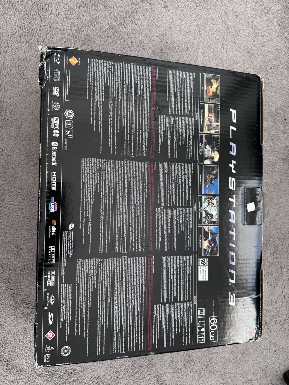 PlayStation 3 Backwards Compatible PS3 CECHA01 60GB Original Box & Packing