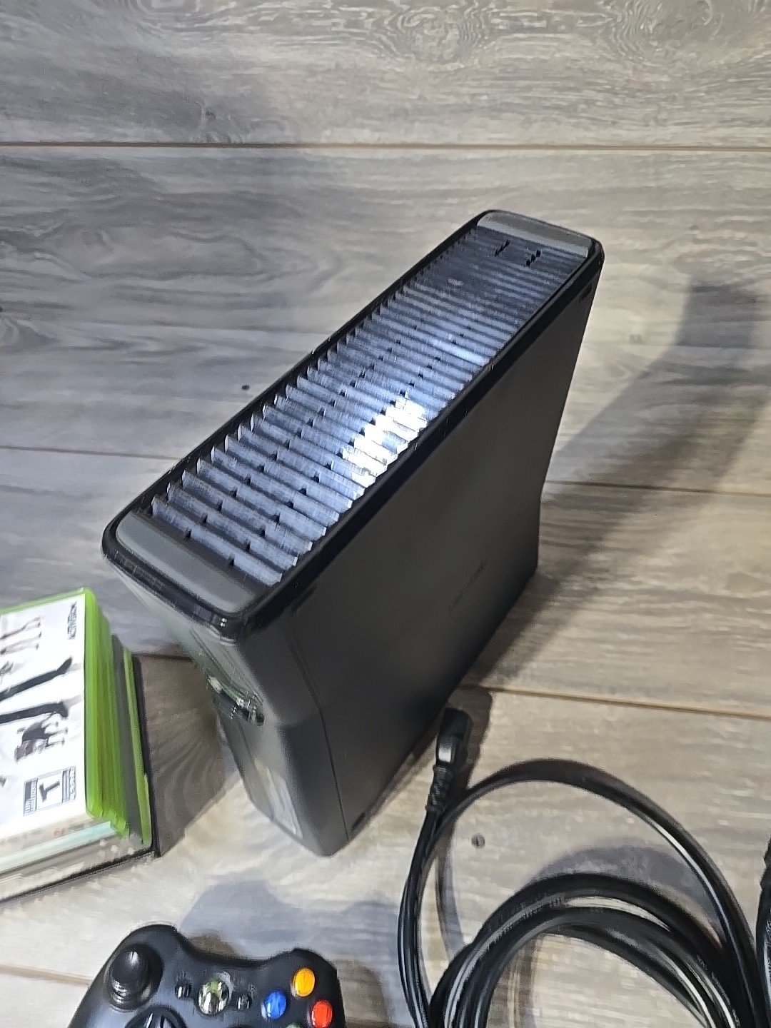 Xbox 360 S Matte 4GB Slim Black Console Bundle W / Cords& 7 Games – Tested #2