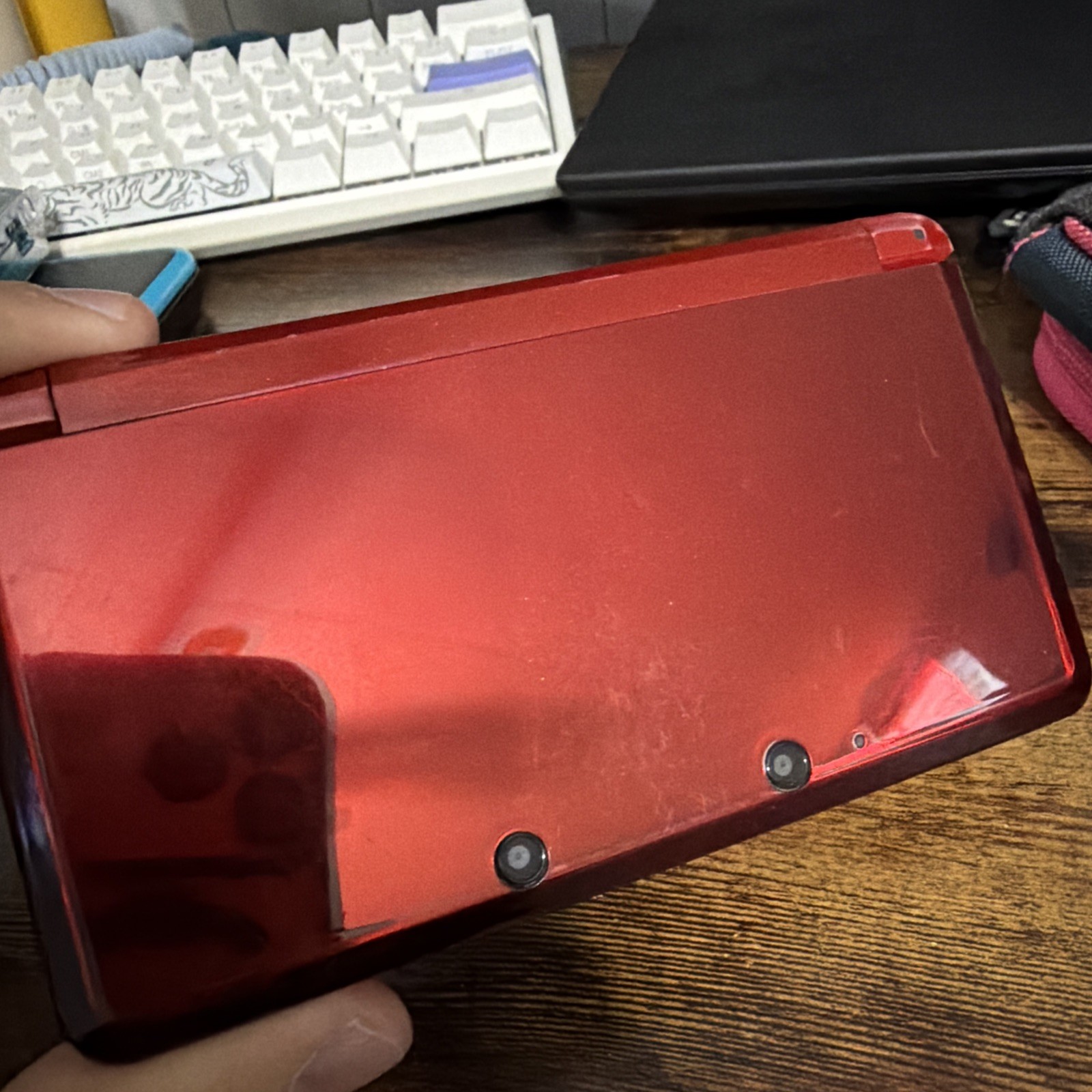 Nintendo 3DS Red Handheld Console with Case