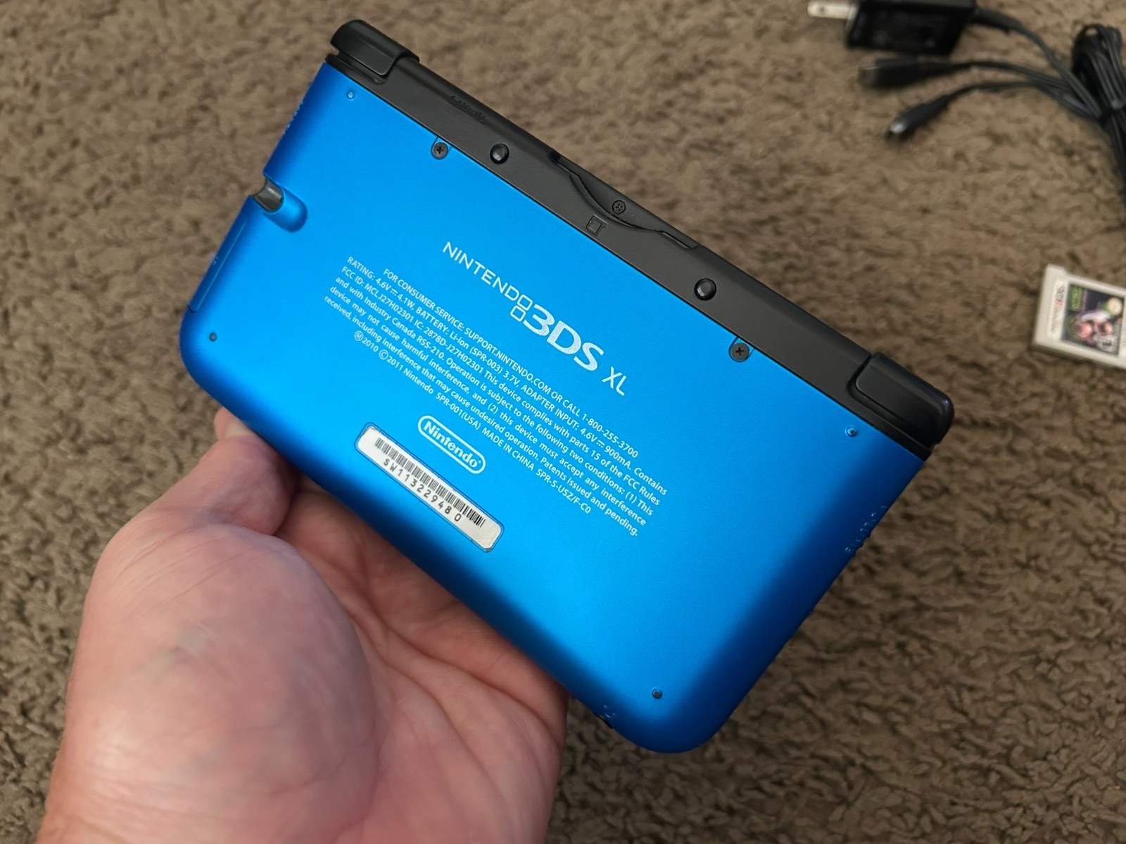 *READ* Nintendo 3DS XL Handheld System Blue & Black+Luigi’s Mansion bundle lot