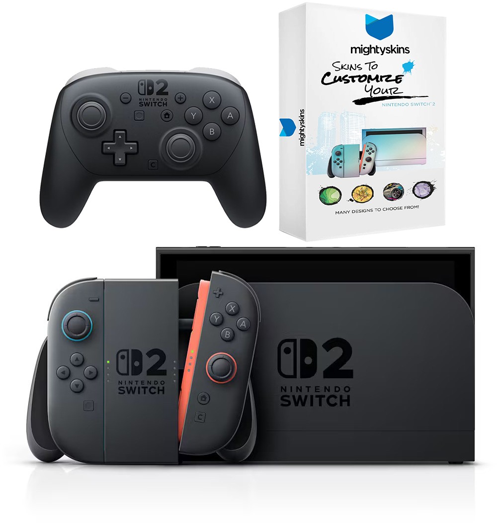 Nintendo Switch 2 Video Game Console with Pro Controller and MightySkins Code
