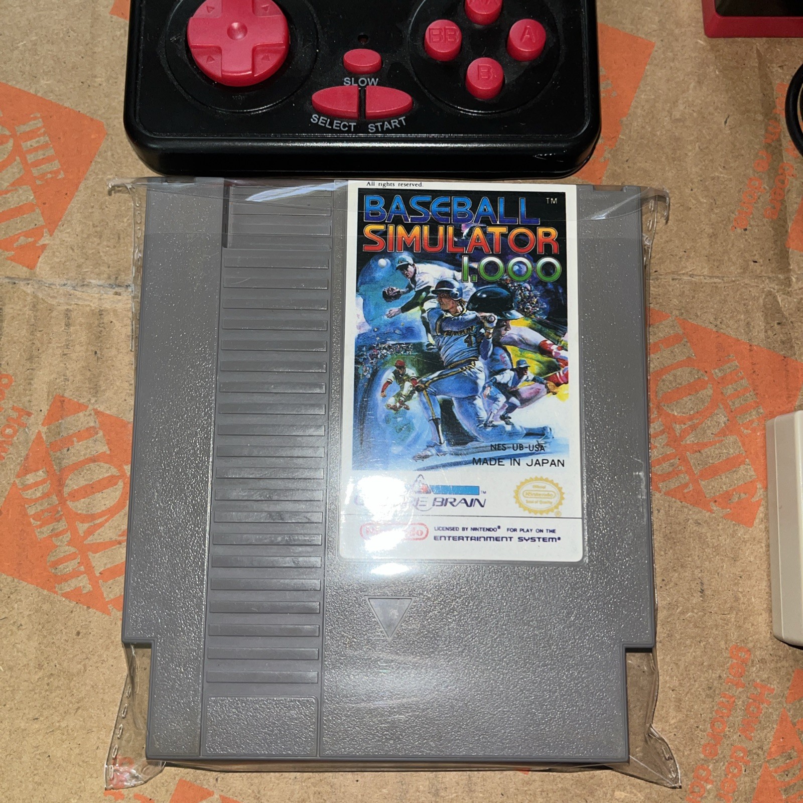 Retro-Bit Black & Red Console All Hookups + 3 Controllers & 1 game