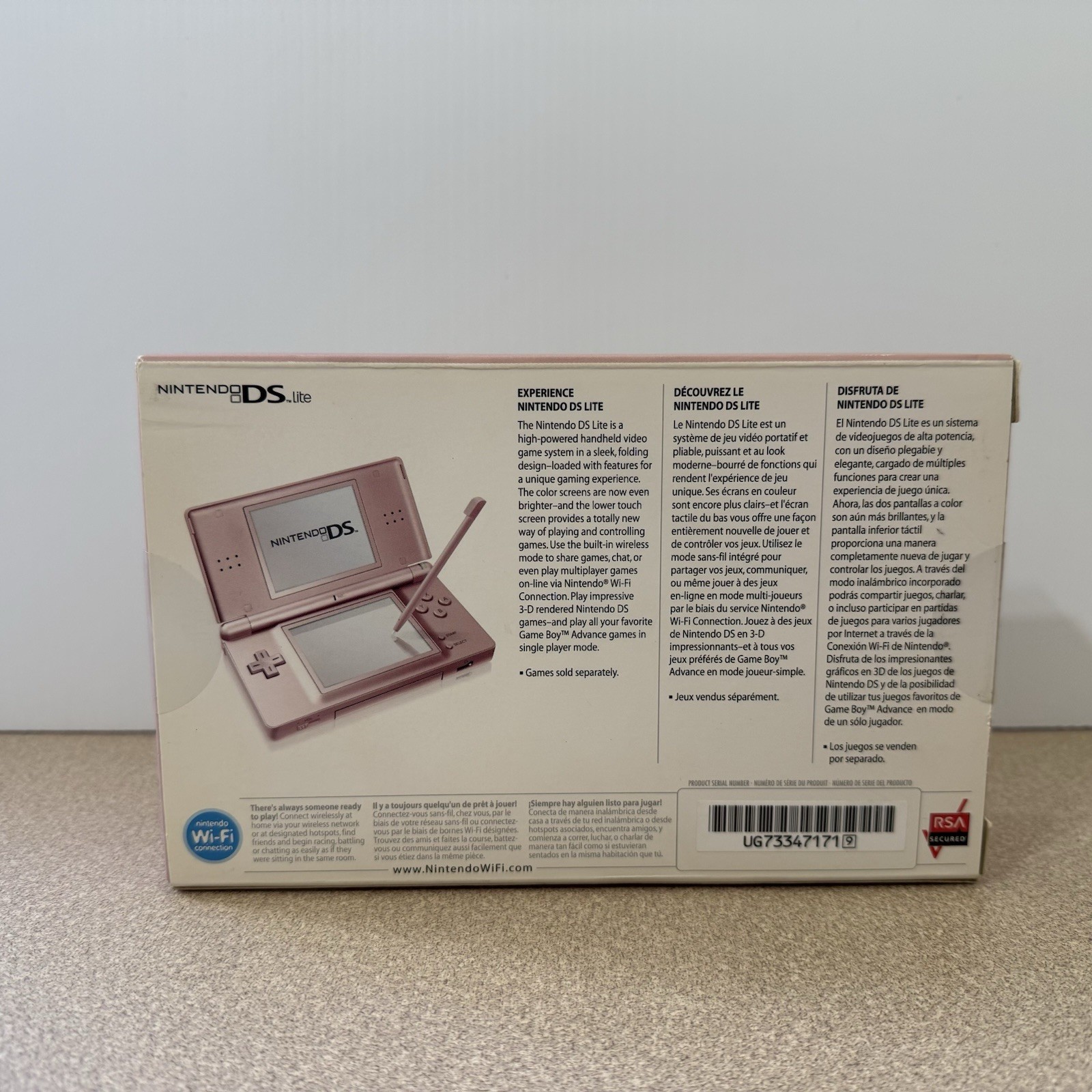 Brand New Factory Sealed Nintendo Metallic Rose Pink DS Lite Console USA
