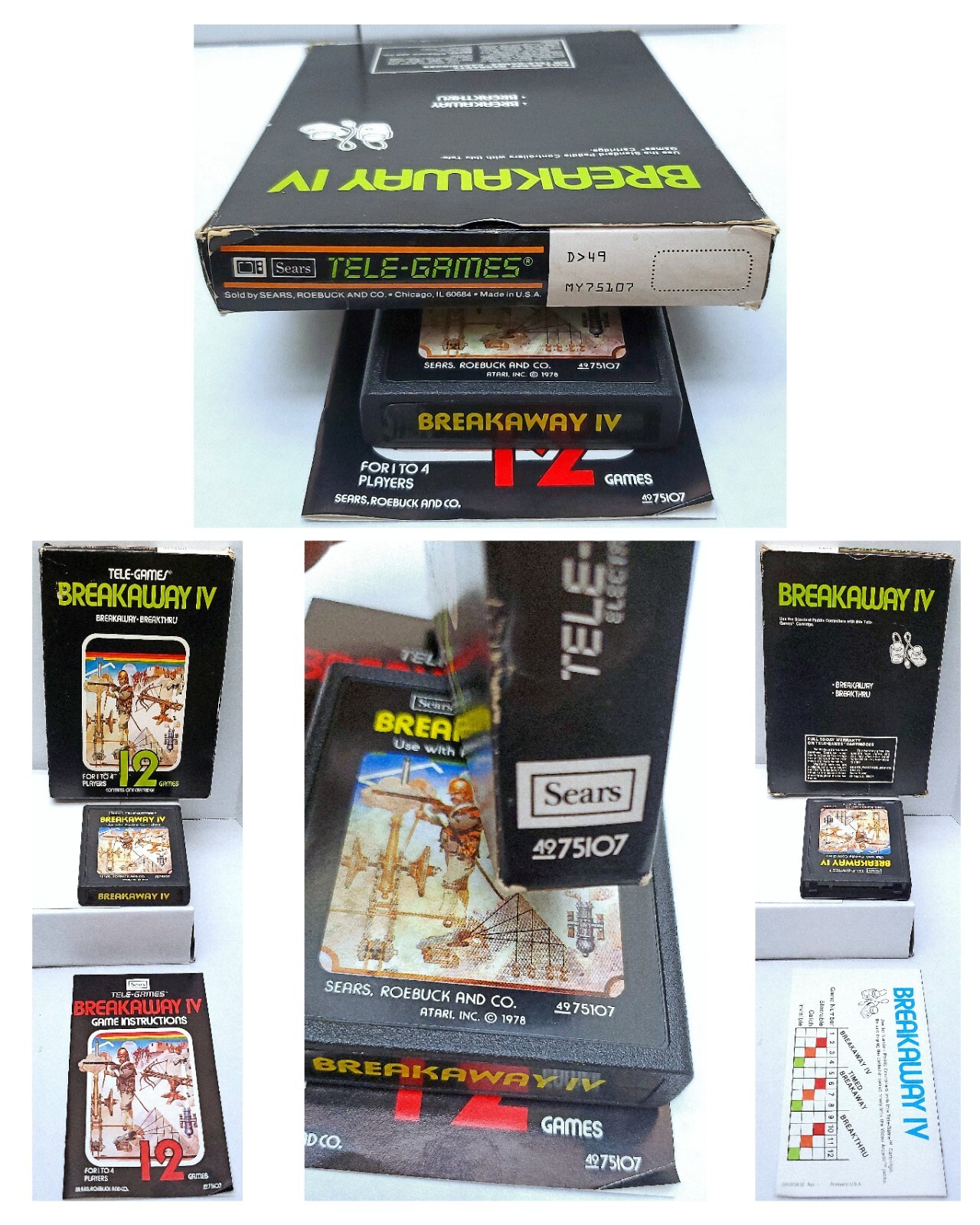 🕹️ $765 RARE 1983 Sears Video Arcade II Console +15 CIB ATARI 2600 GAMES 3 Tix