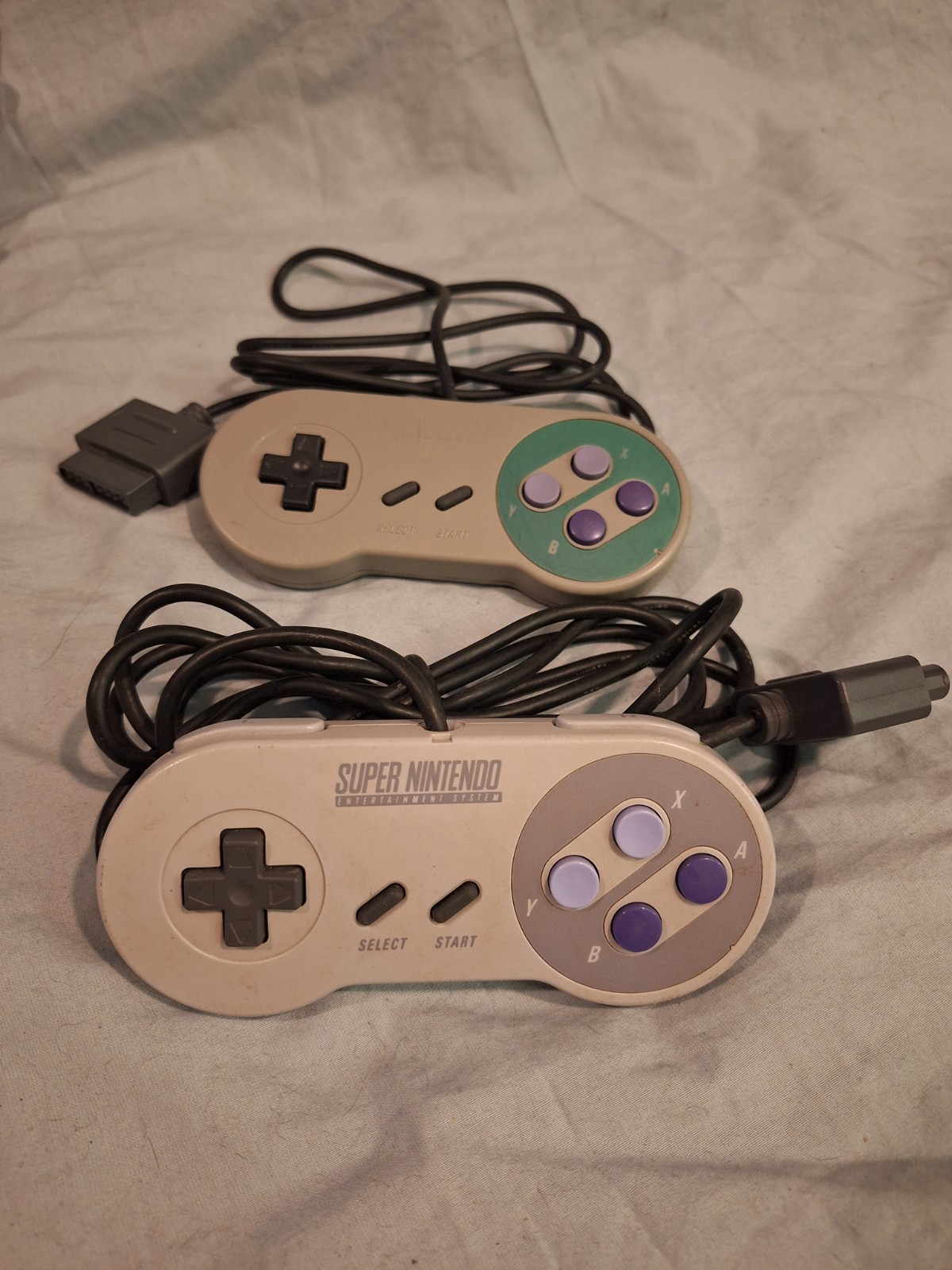 Super Nintendo Console SNES With Cables Controllers And 9 Game All Tested