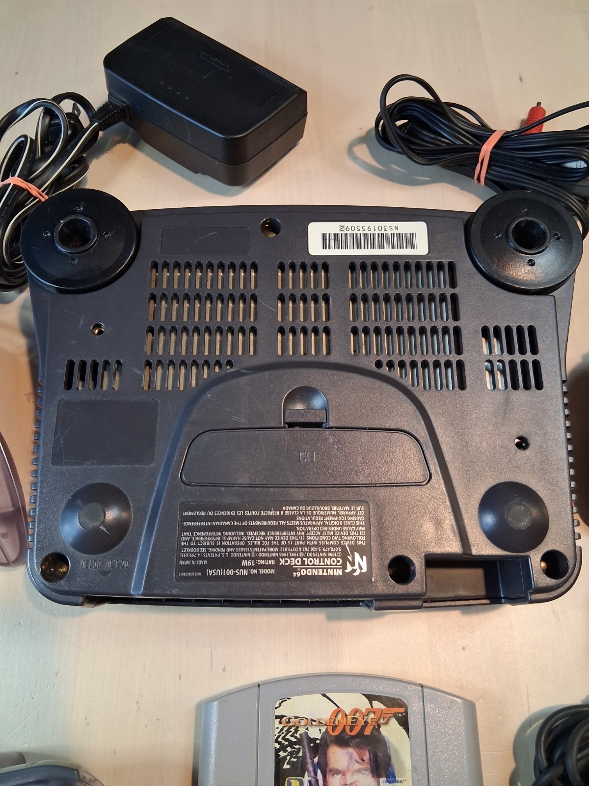 Nintendo 64 N64 Console 4 Controllers Expansion Pak GoldenEye Tested FREE SHIP