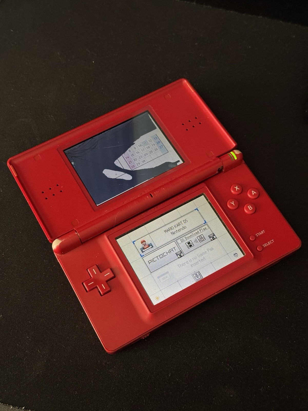 Nintendo DS Lite Mario Edition Red Console for Parts or Repair (READ DESC)
