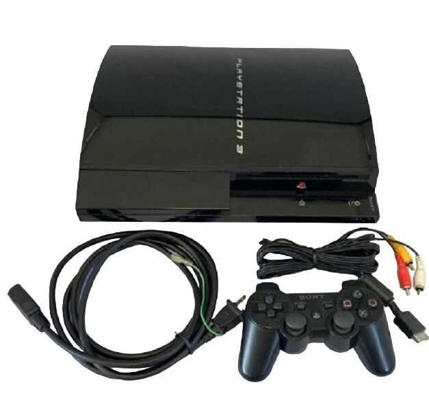 PS3 Clear Black CECHB 20GB PlayStation 3 Set Used Tested From JAPAN