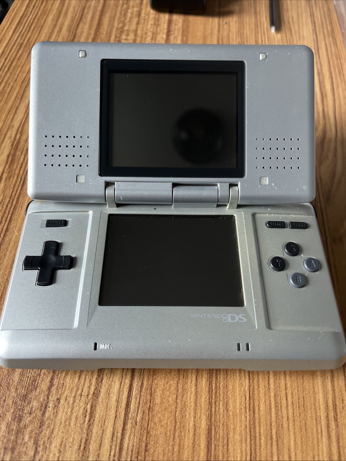 Nintendo DS Original Silver Console Bundle 9 Games Metroid Yoshi Mario 64 AS IS