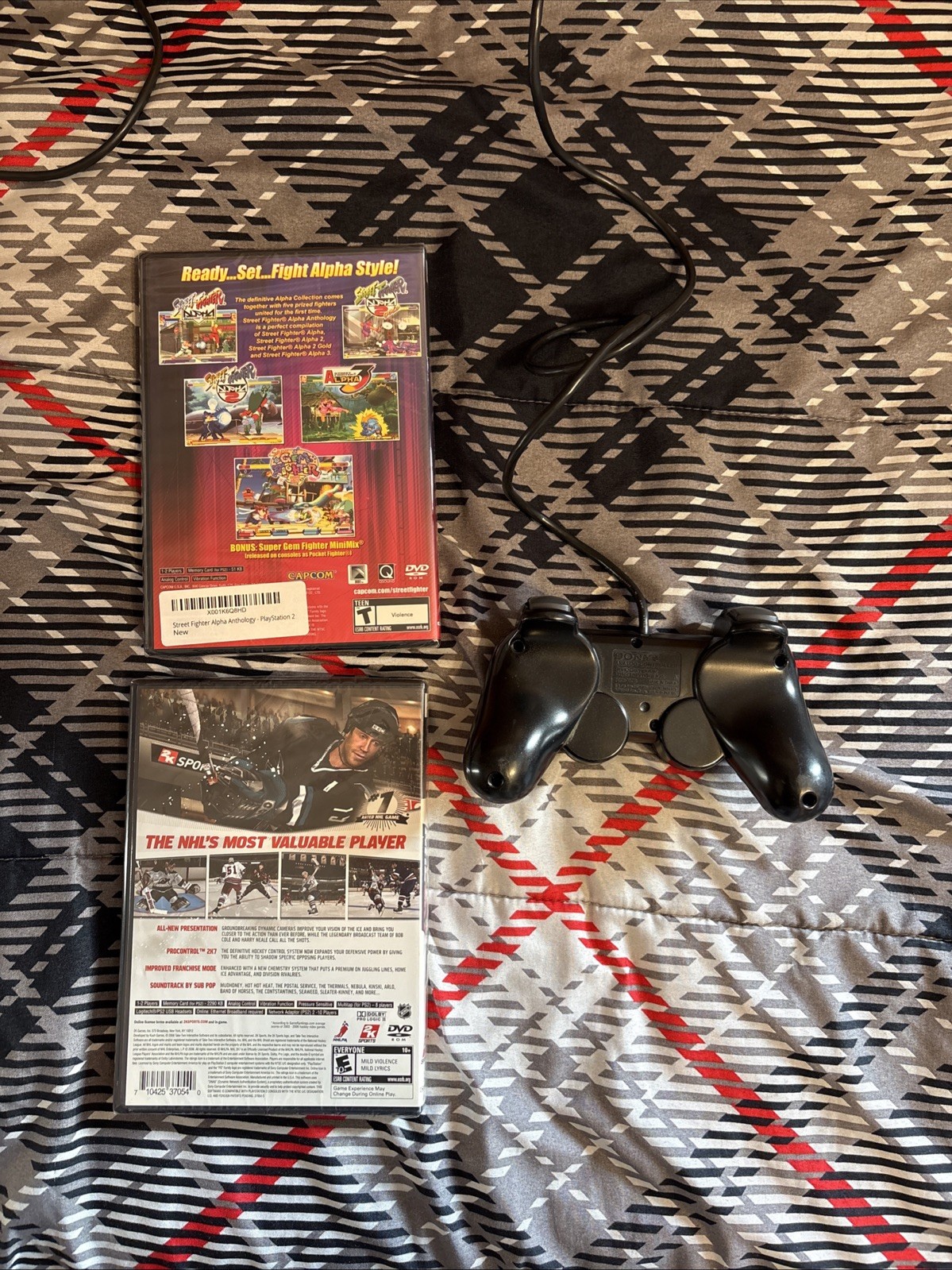 Sony PS2 Console, Controller, 4 Player Adaptor, Wires, 8mb Memory Card,& 7 Games