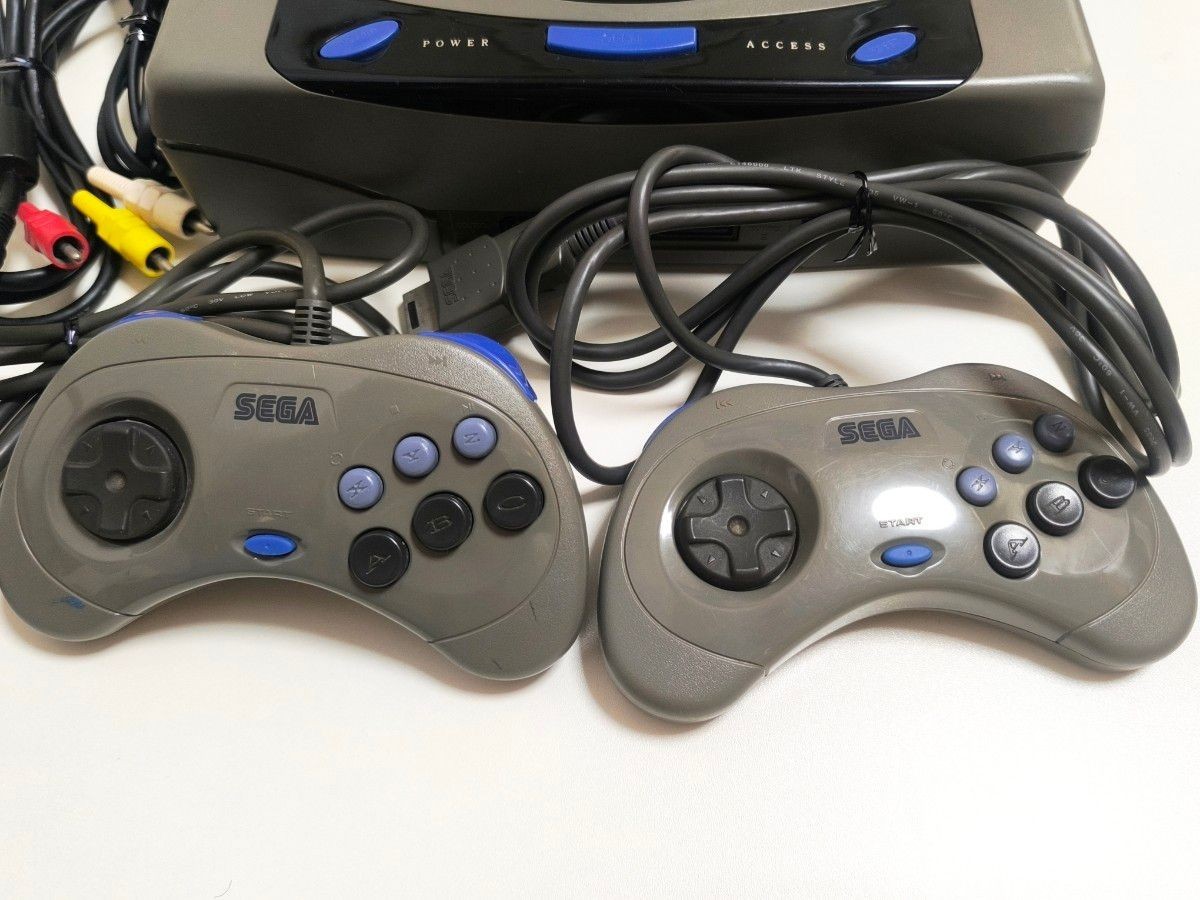 Sega Saturn Gray HST-3210 Console 2 Controllers Set Retro System JDM Works