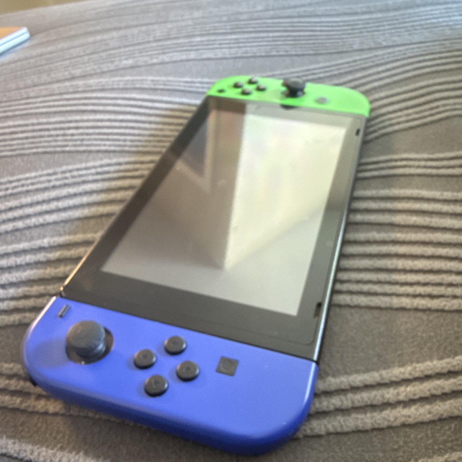 Nintendo Switch Console w/ Green & Blue Joy-Con, Black, with Case and Dock