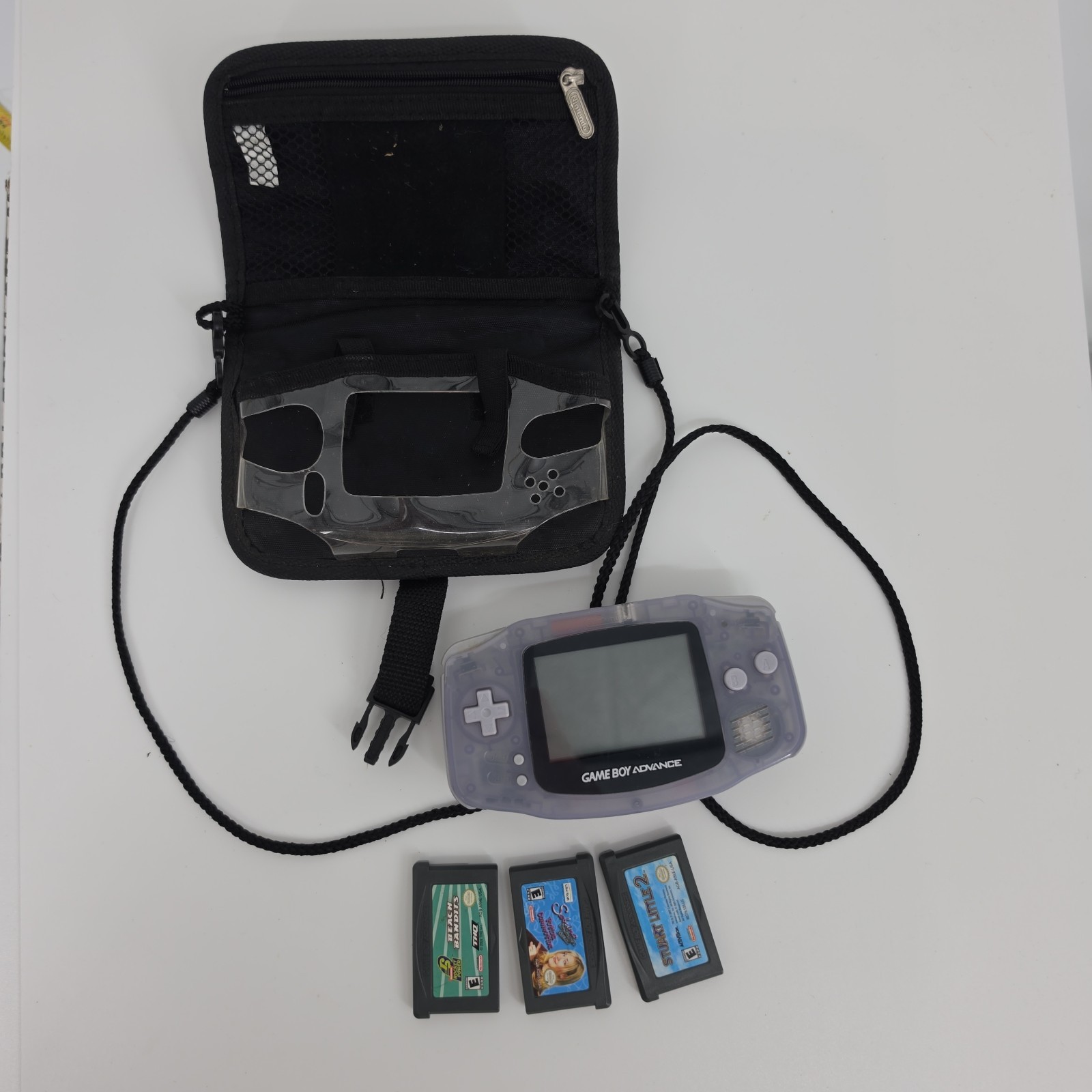 Nintendo Game Boy Advance Console System – Clear Glacier – See Battery Cover