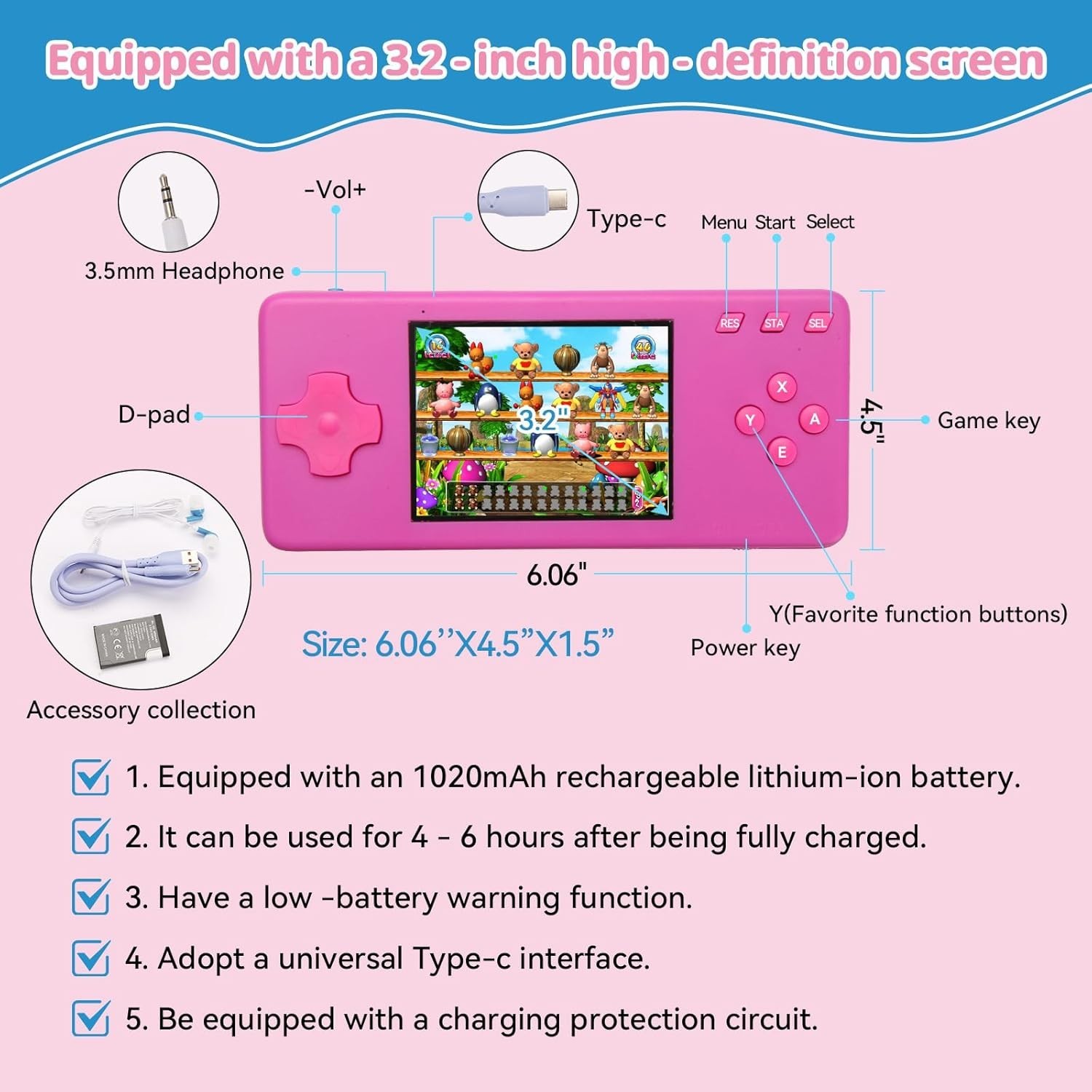 TV Game Console,Retro Video Games Console for Kids Adults Built-in 200 Classic T