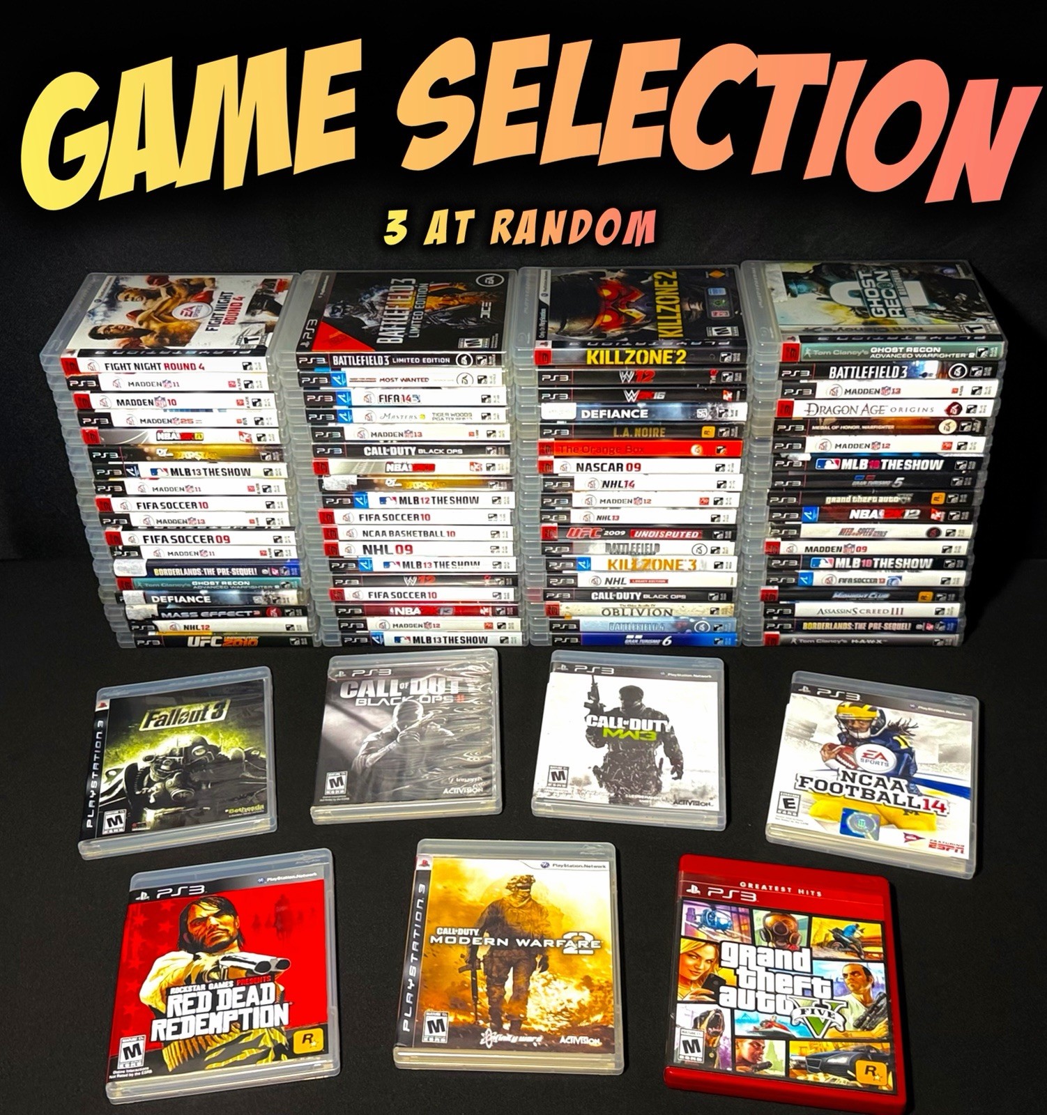 Sony PlayStation 3 Slim Console BUNDLE 1TB Storage Controller/Games/Accessories