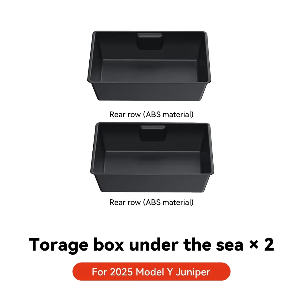 For Tesla Model Y Juniper 2025 Under Seat ABS With a lid Storage Box Drawer Hold