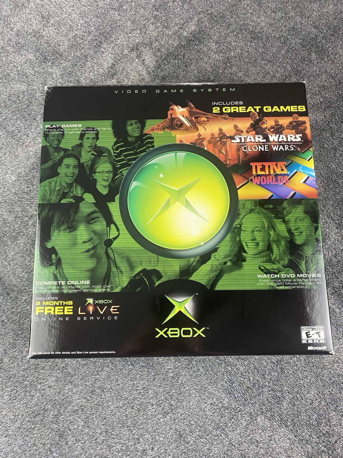 Original Microsoft Xbox Console System Complete In Box CIB NO GAME