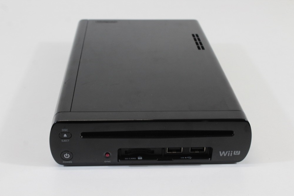 Nintendo Wii U Black Console 32GB AC Gamepad Stand Charger NTSC-J Japan TESTED 2