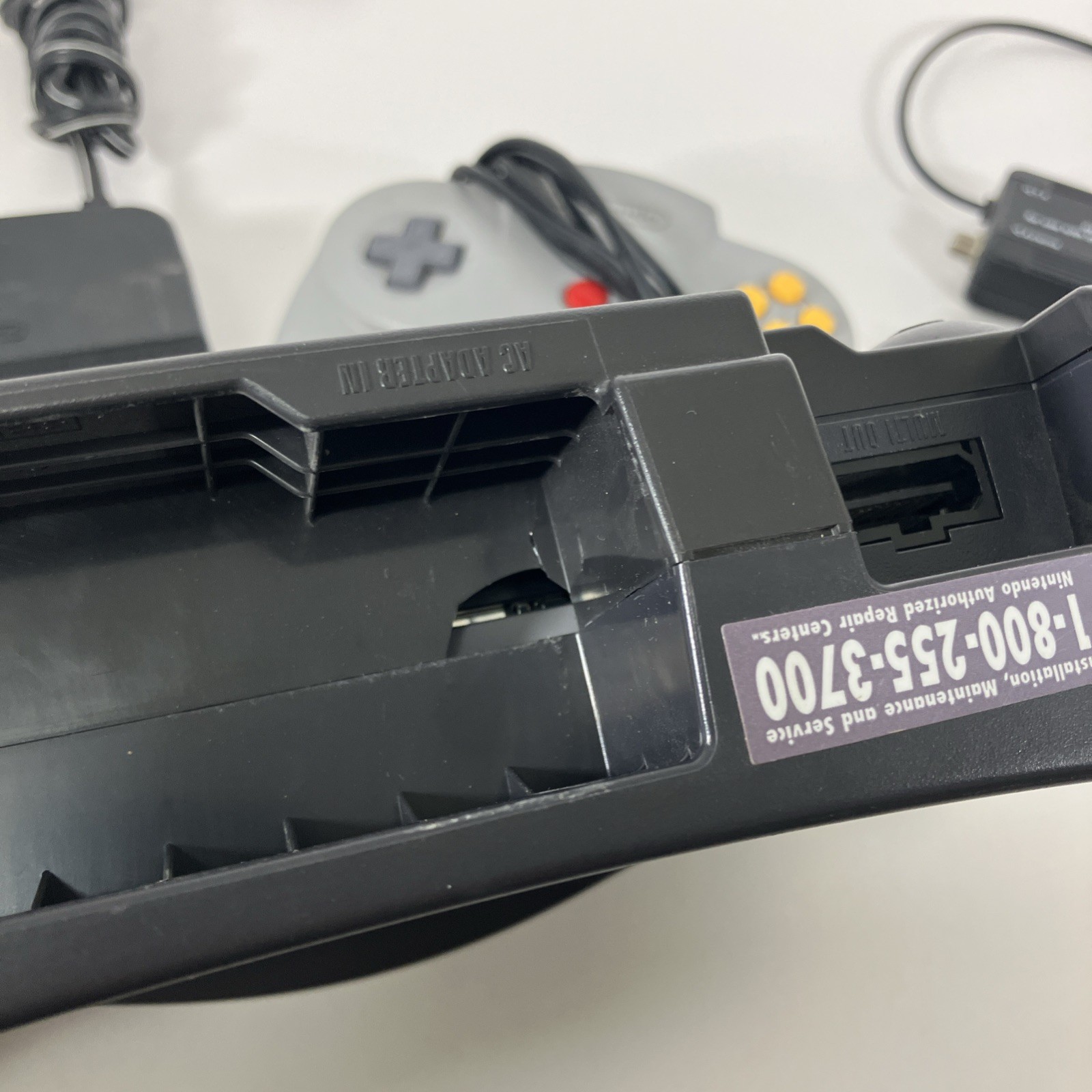 Nintendo 64 Black Console NUS-001 Controller, power, TESTED (small crack)