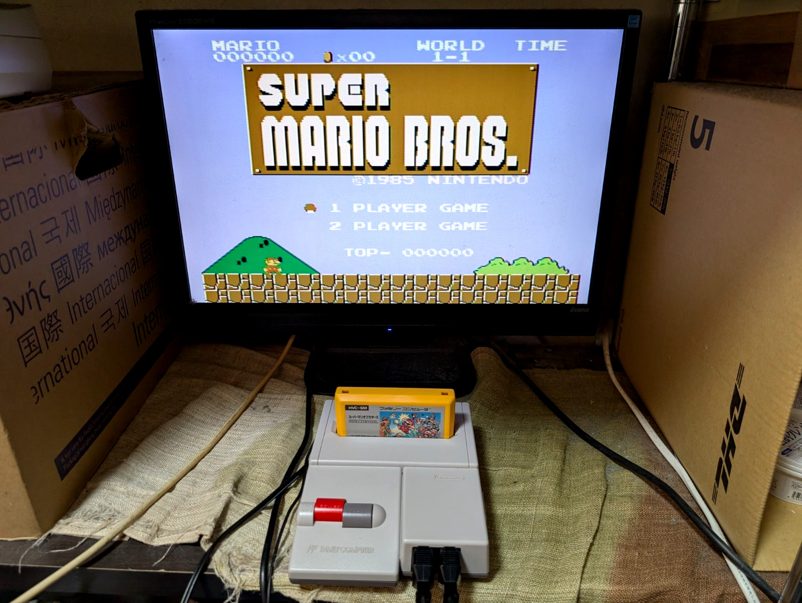 New Famicom Console AV NES HVC-101 Super mario bros 3 Japan Box Manual