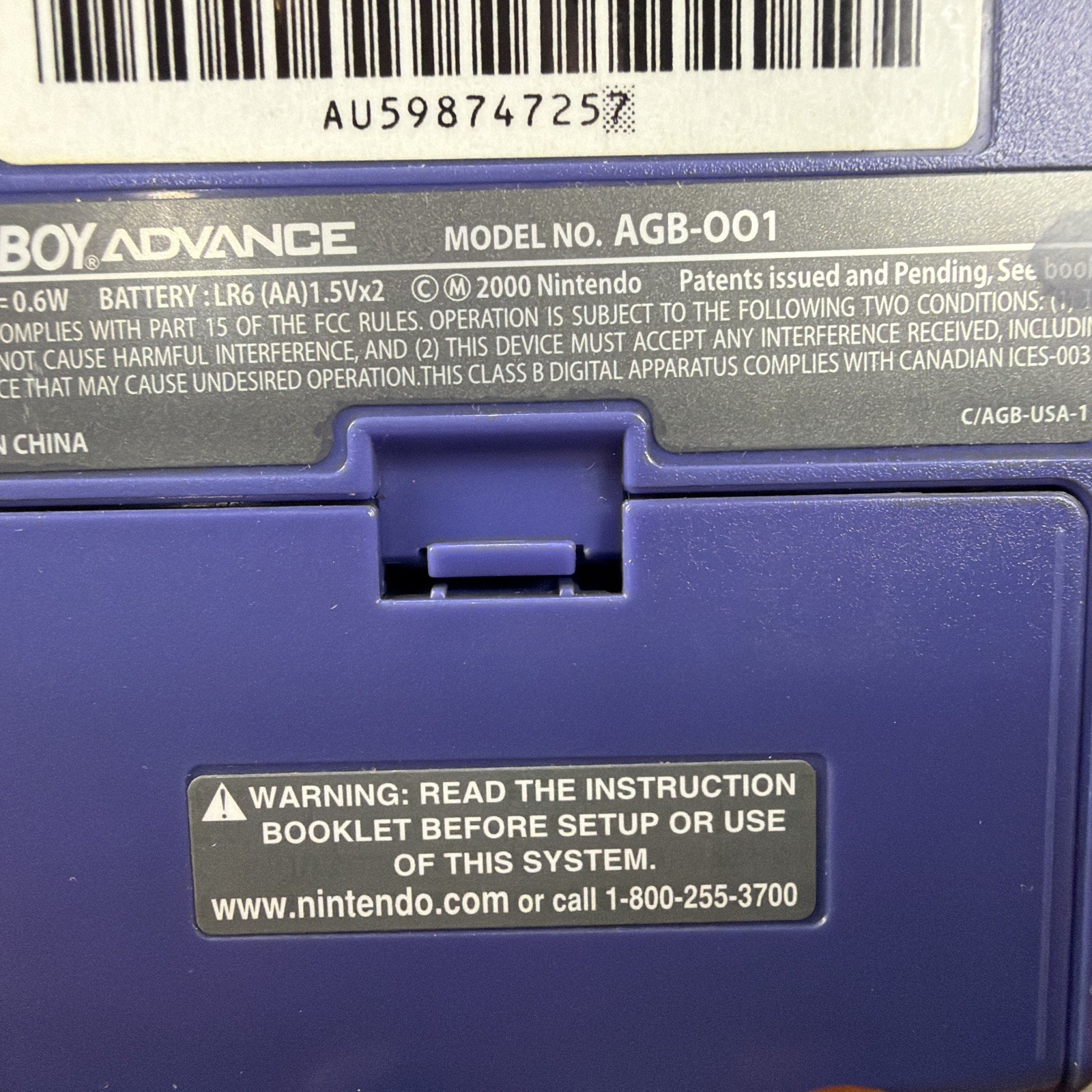 Nintendo Game Boy Advance Handheld HUGE BUNDLE Purple Indigo 14 Games PLUS!