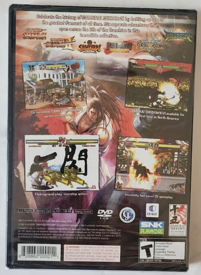 Samurai Shodown Anthology PS2 Brand New Game Special [2009 Fighting]