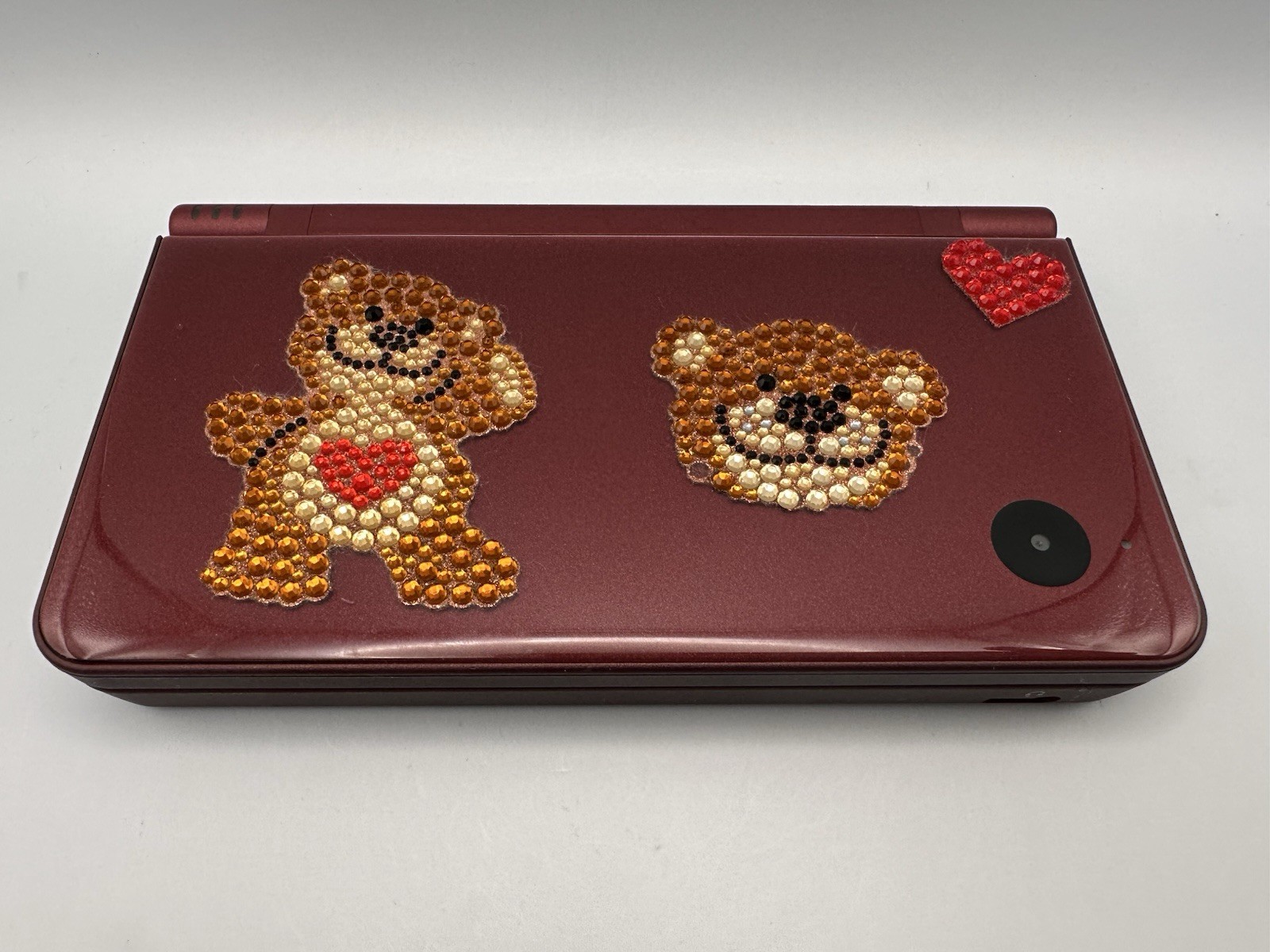 Nintendo DSi LL Wine Red Console Tested Working Region Free + New Charger