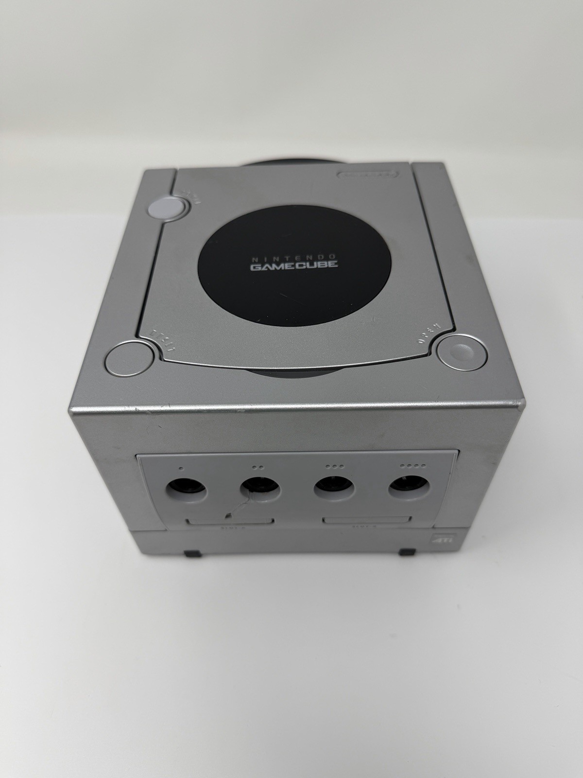 Nintendo GameCube Platinum/Silver Console Console Only Works Small Plastic Crack