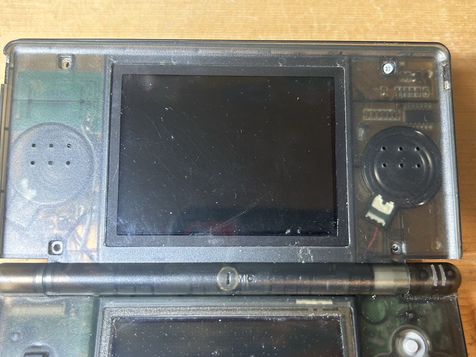 Parts Or Repair Clear Black Nintendo DS Lite Console Video Game System Only