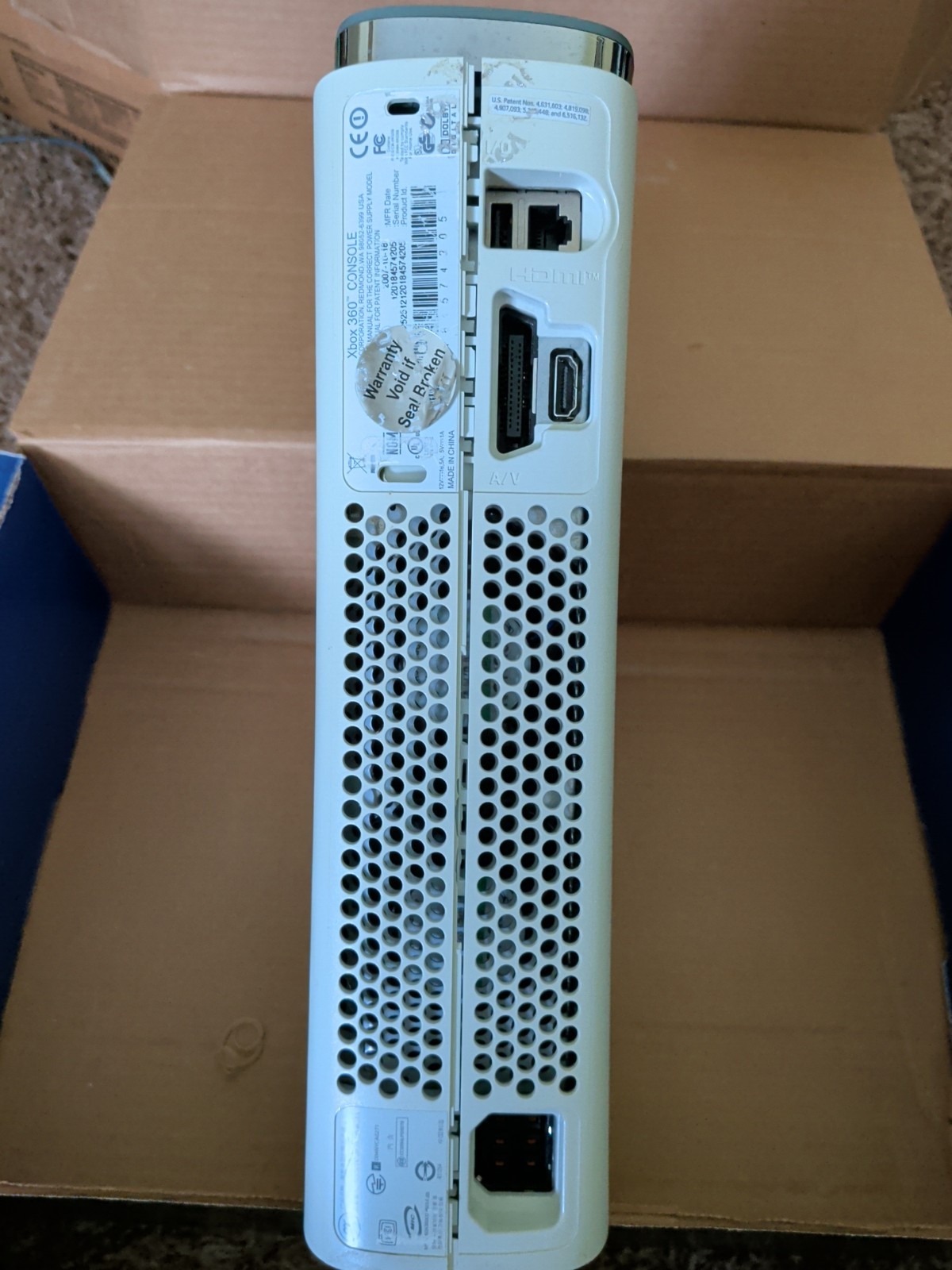 Microsoft Xbox 360 Core White System Console Only For Parts Or Repairs Untested