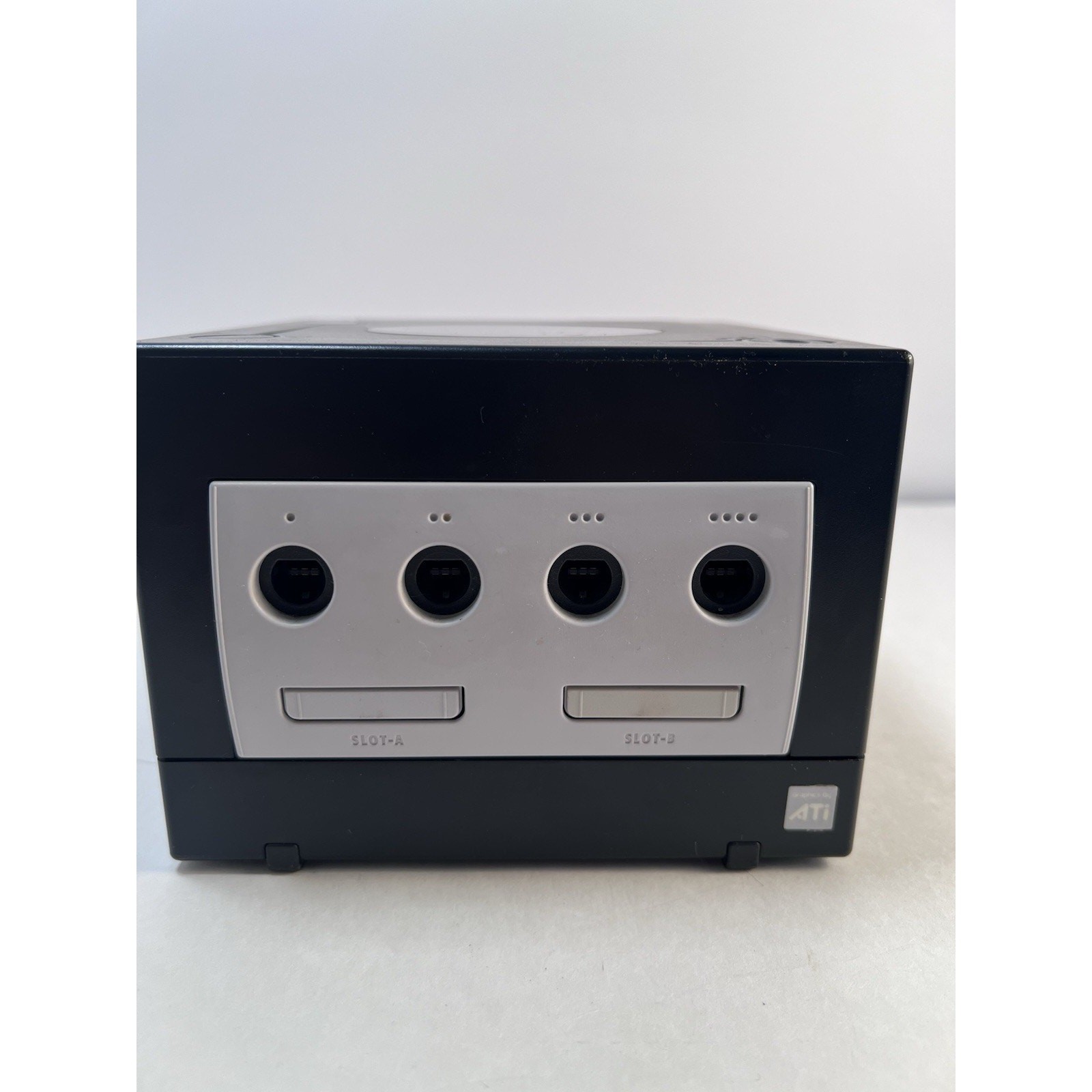 GameCube Black Console (DOL-001) 1 OEM Controllers, Power Cord, AV Cable – EUC