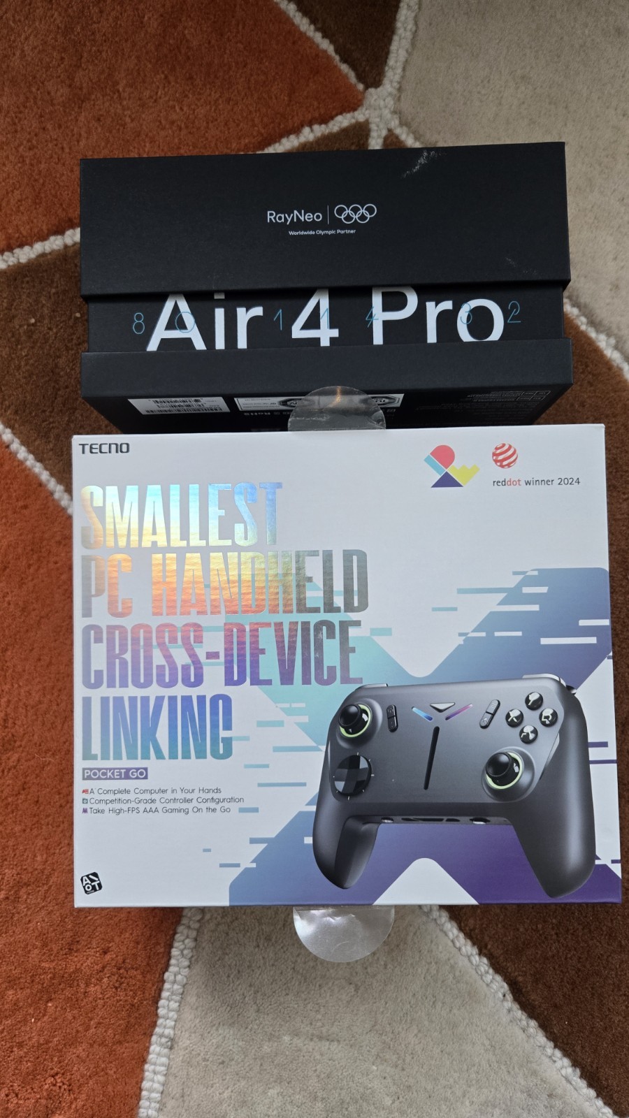 Tecno Pocket Go Handheld Computer Windows 11H Gaming W/ Rayneo AIR 4 PRO