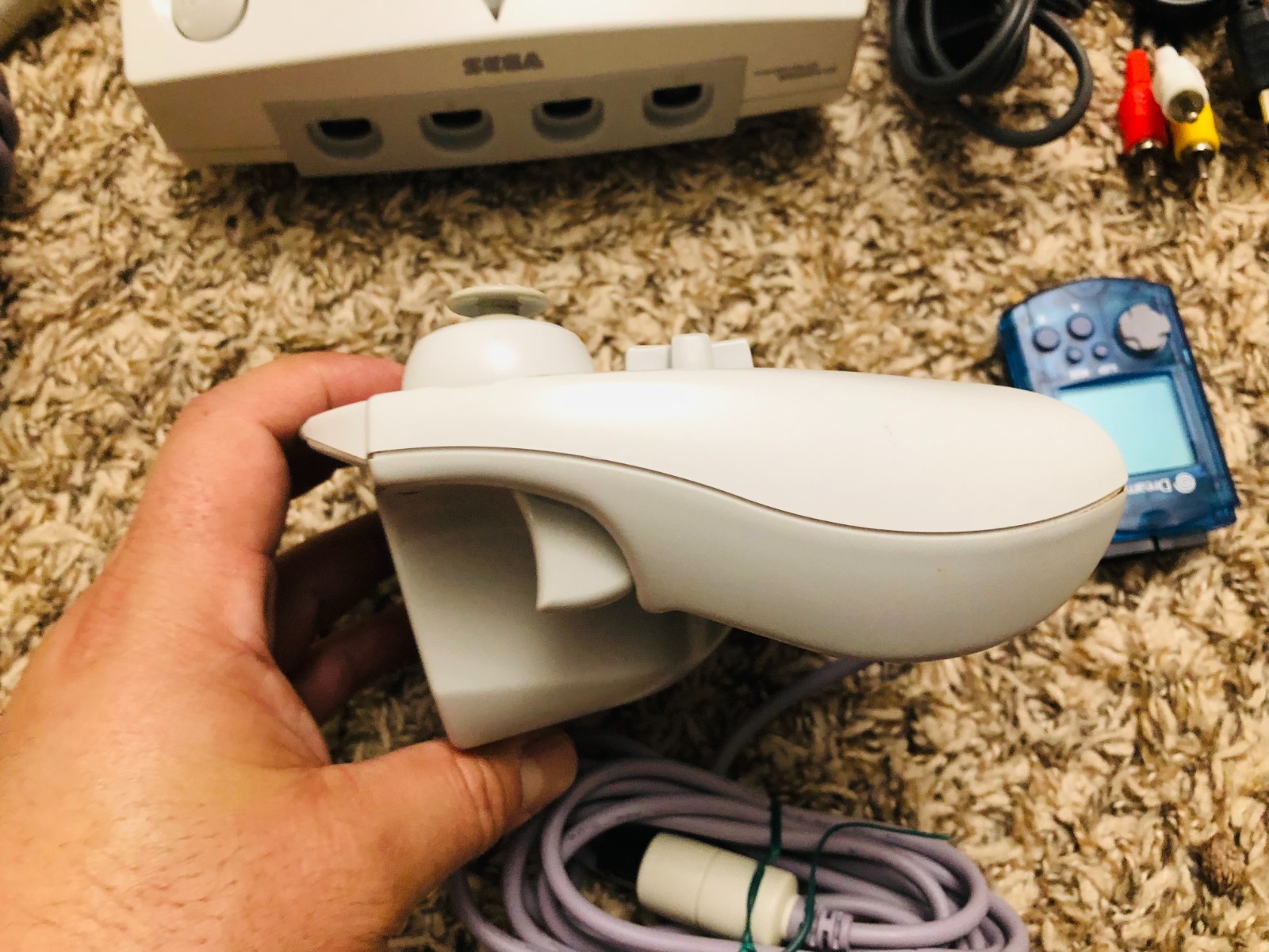 Sega Dreamcast Console System HKT-3020 With 2 Controllers & Memory Card TESTED3!