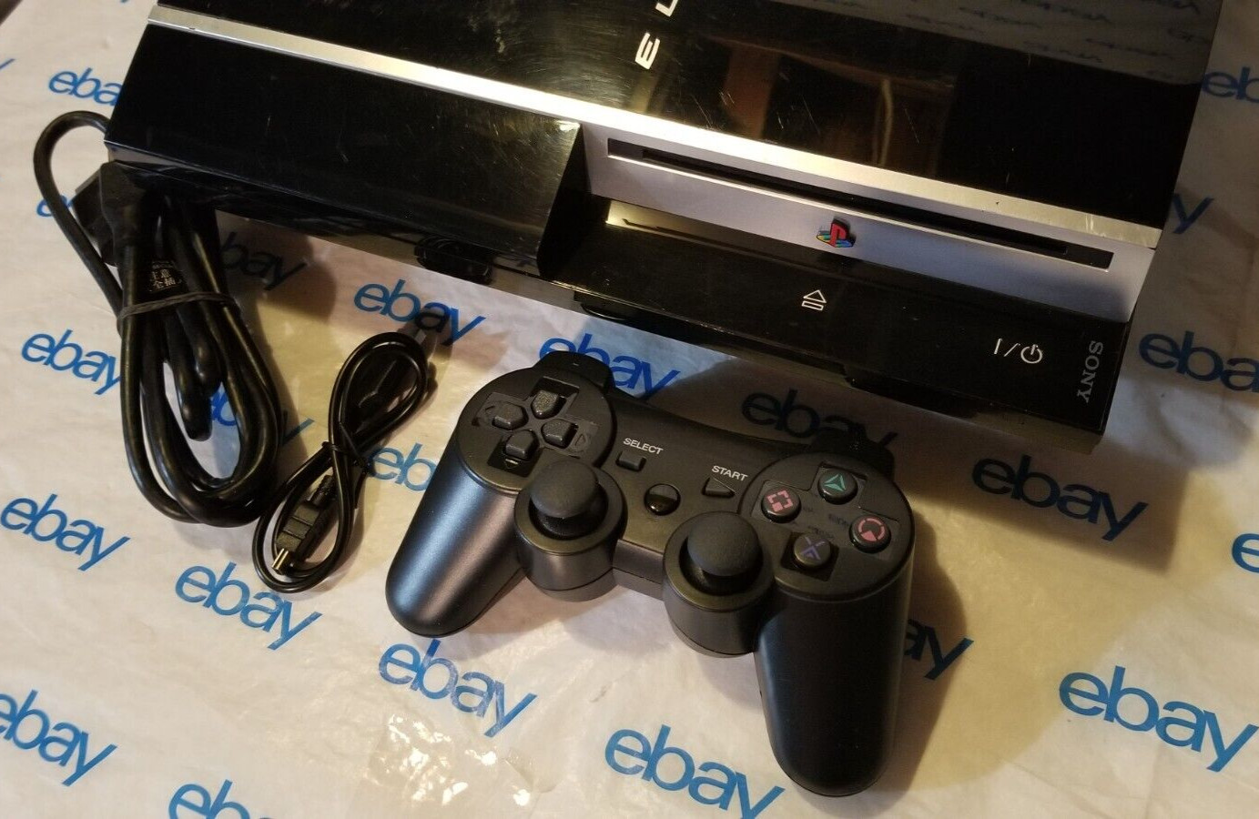 Sony PlayStation 3 80GB Console Black CECHK01 with Controller TESTED