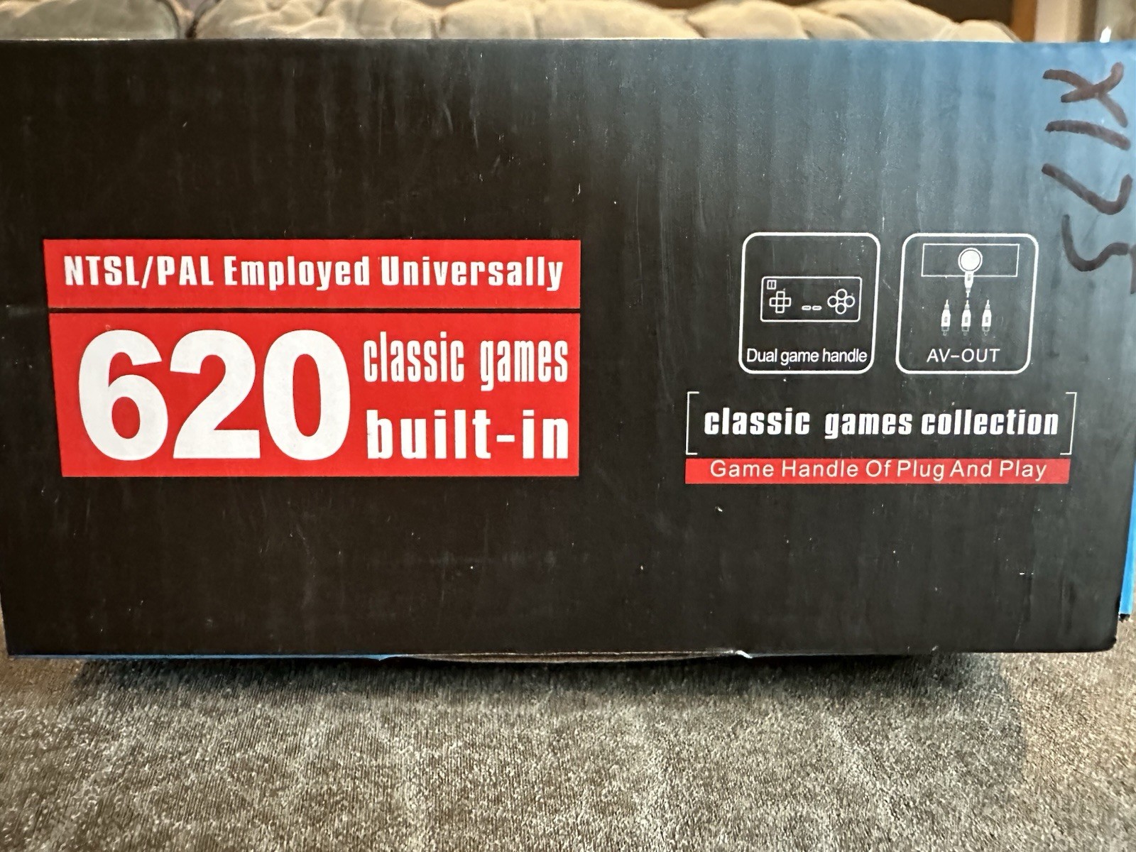 Mini Game Anniversary Edition 620 Plug and Play Console Gray Black Red NTSC/PAL