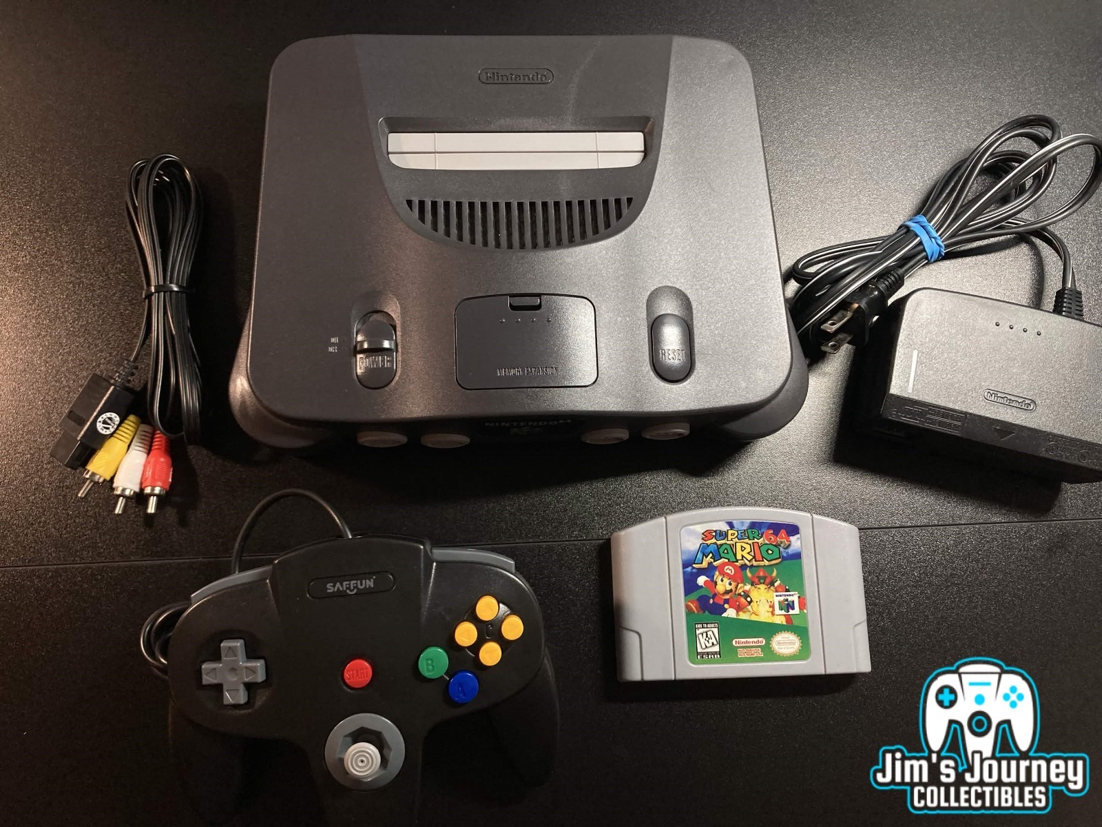 Nintendo 64 N64 Console + Super Mario 64+Controller+Cords
