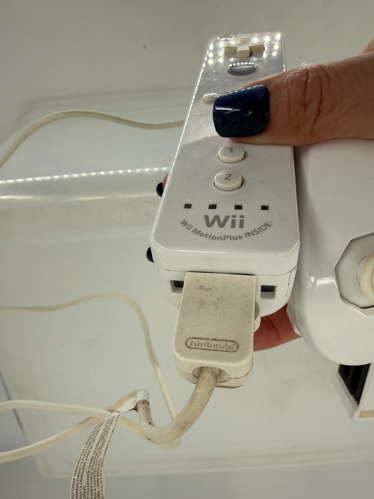 Nintendo Wii RVL-001 White Console Bundle Wii Remote Nunchuk MotionPlus NO CORDS