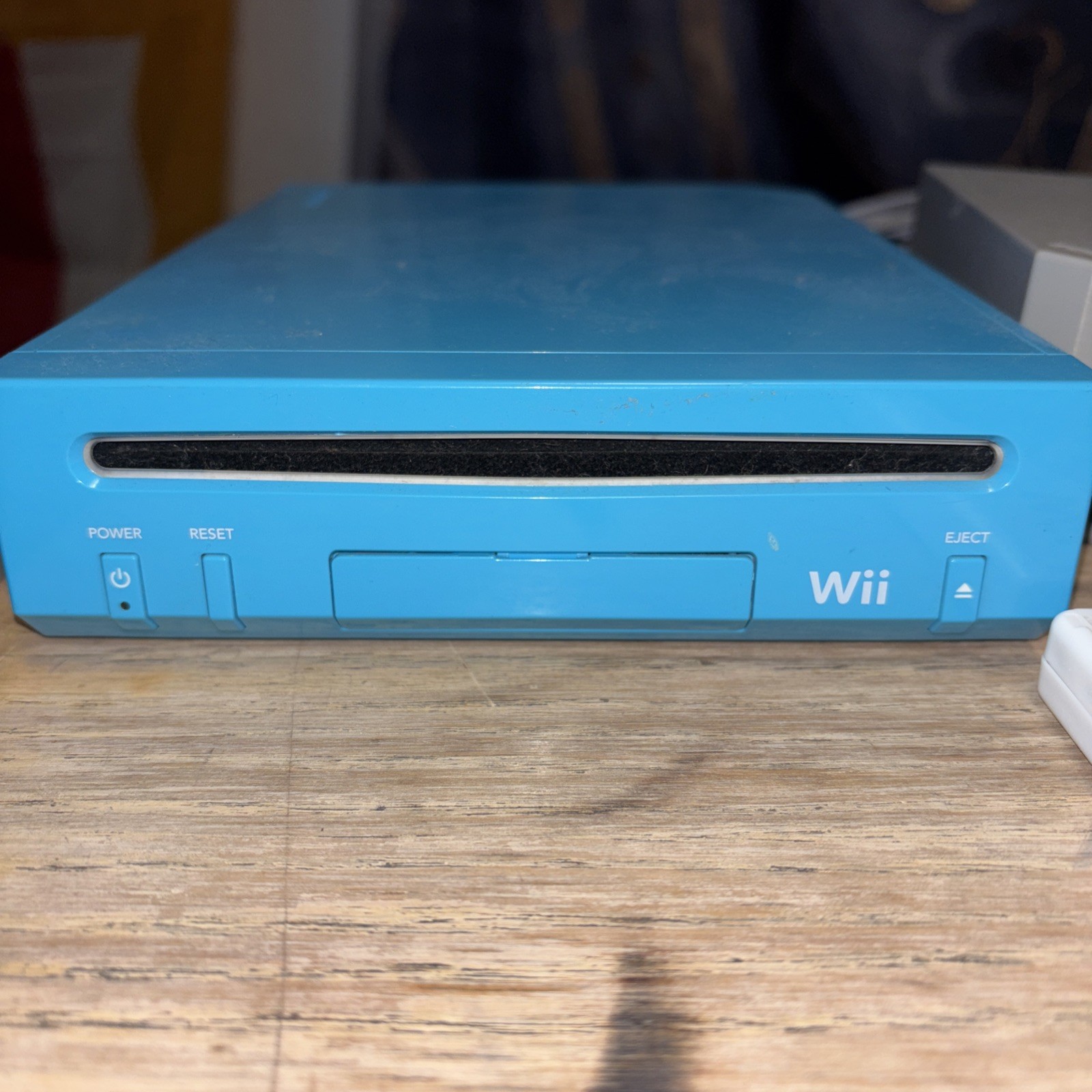Nintendo Wii (RVL-101) Limited Edition Console Blue With Wii Play Test/Working
