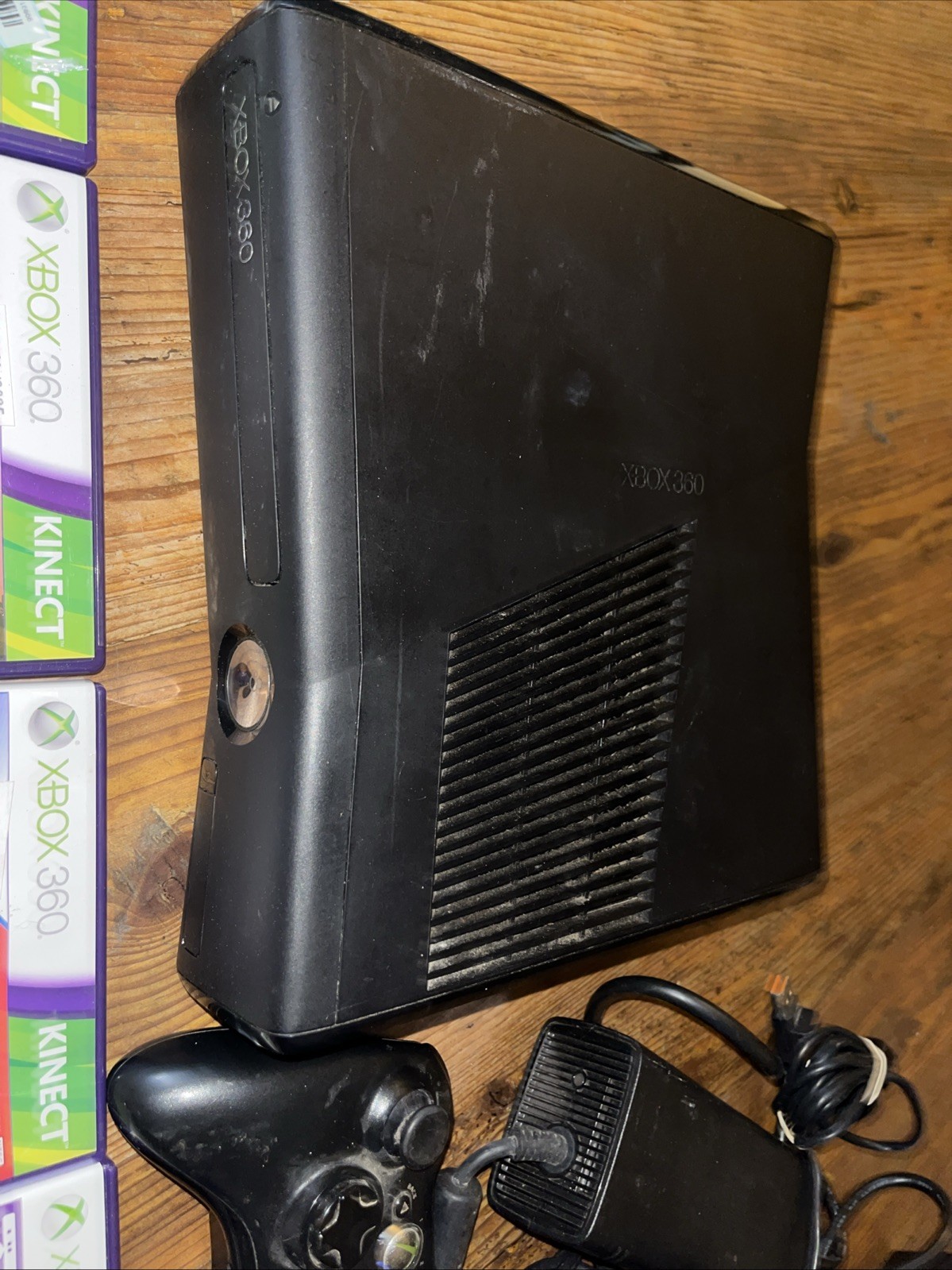 Microsoft Xbox 360 S Slim Kinect Bundle Controller Cords Kinect Games Lot