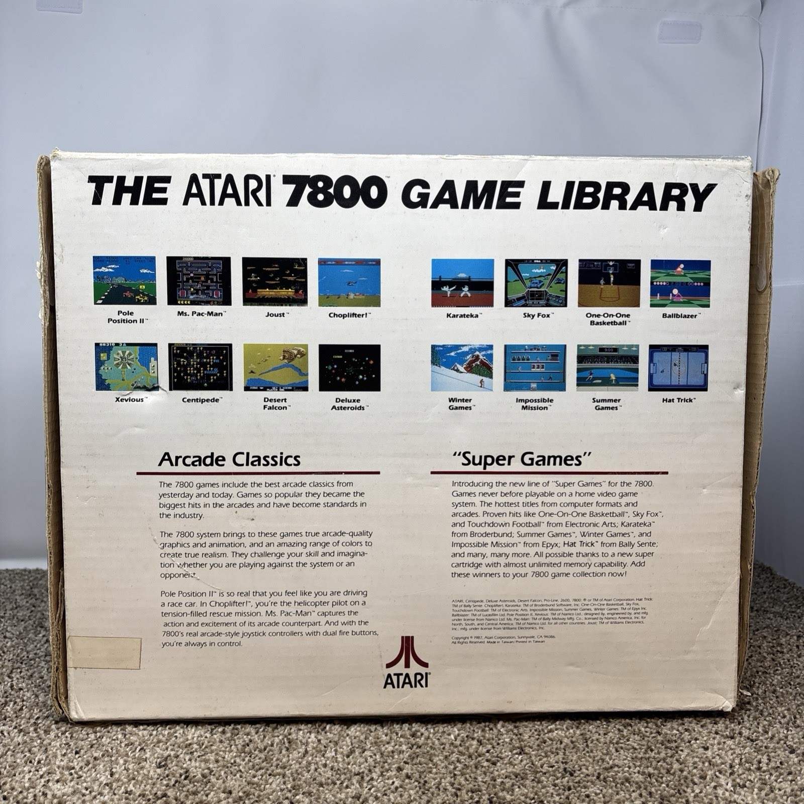 Atari 7800 Console And Games Bundle In Box Fully Tested 11 Games All Cables CIB