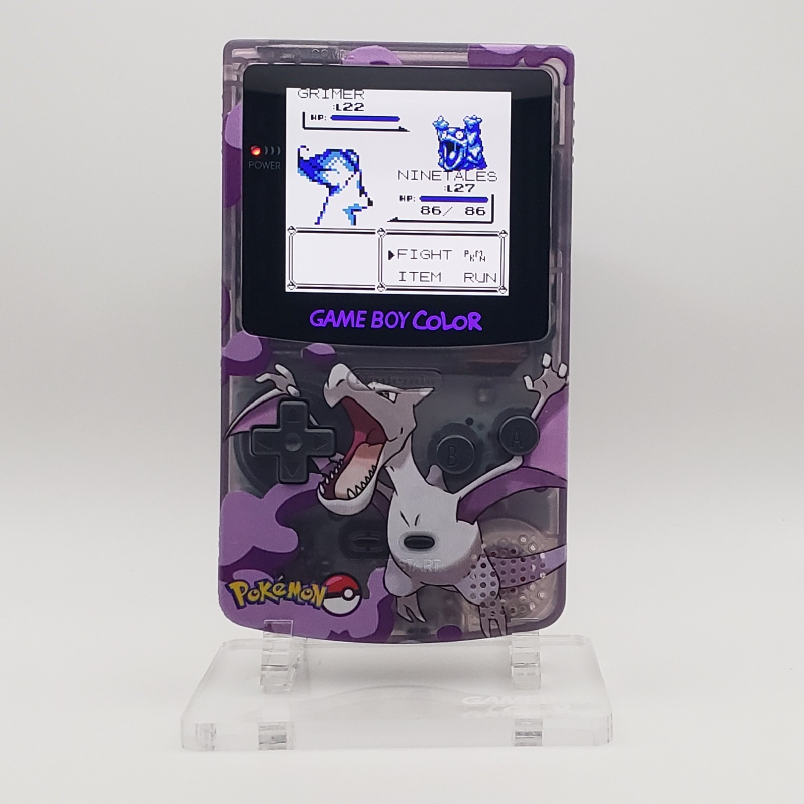 Laminated OLED Screen – Aerodactyl Game Boy Color – New Speaker, Recapped