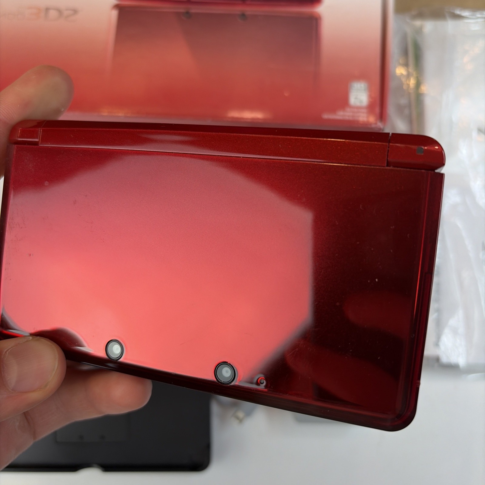 Nintendo 3DS Handheld System (CIB) – Flame Red US Model Complete Box CIB