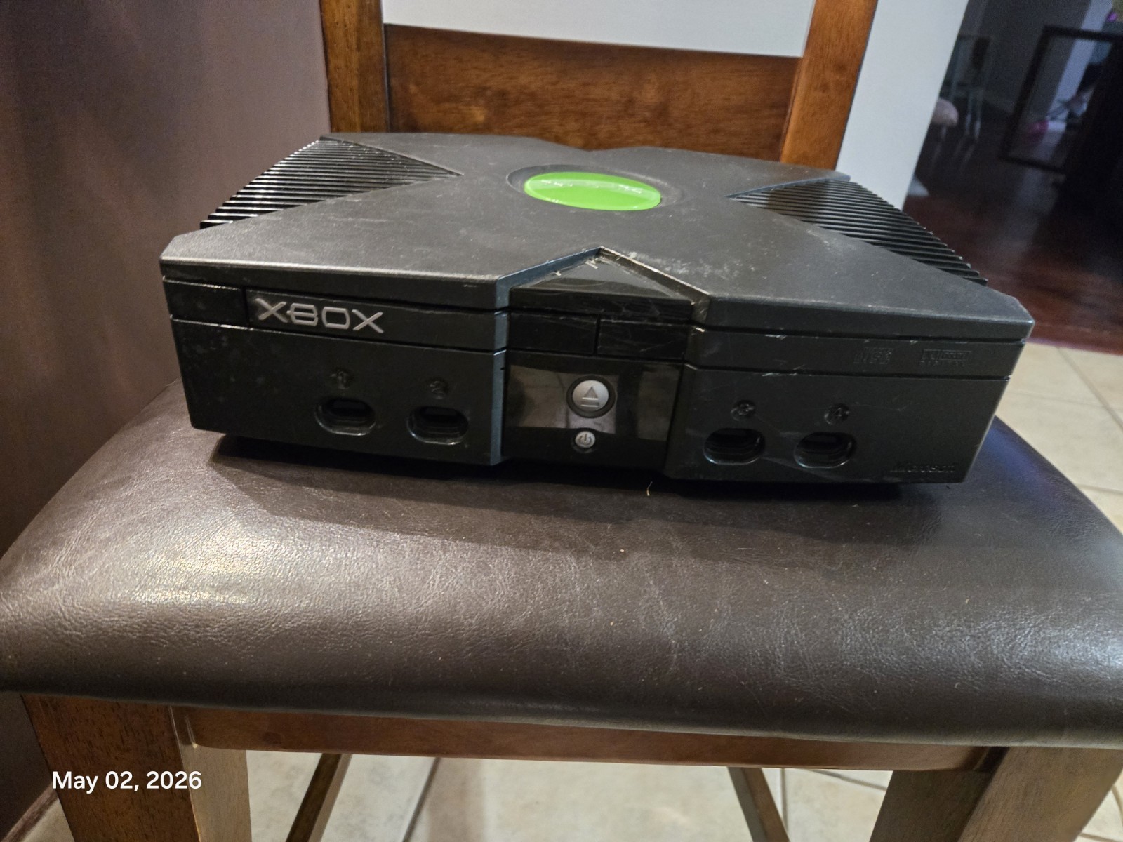 Microsoft Xbox Original Console Black Green Ethernet Port Component RCA