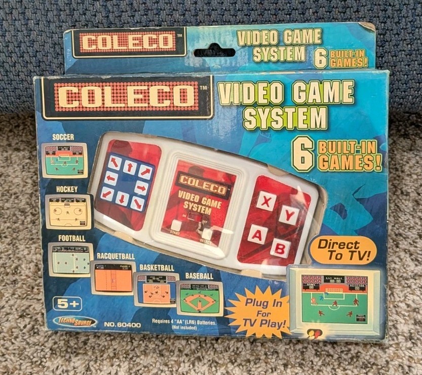 2005 Coleco Plug & Play-Video Game System 6 Built-In Games! Open box- Working!