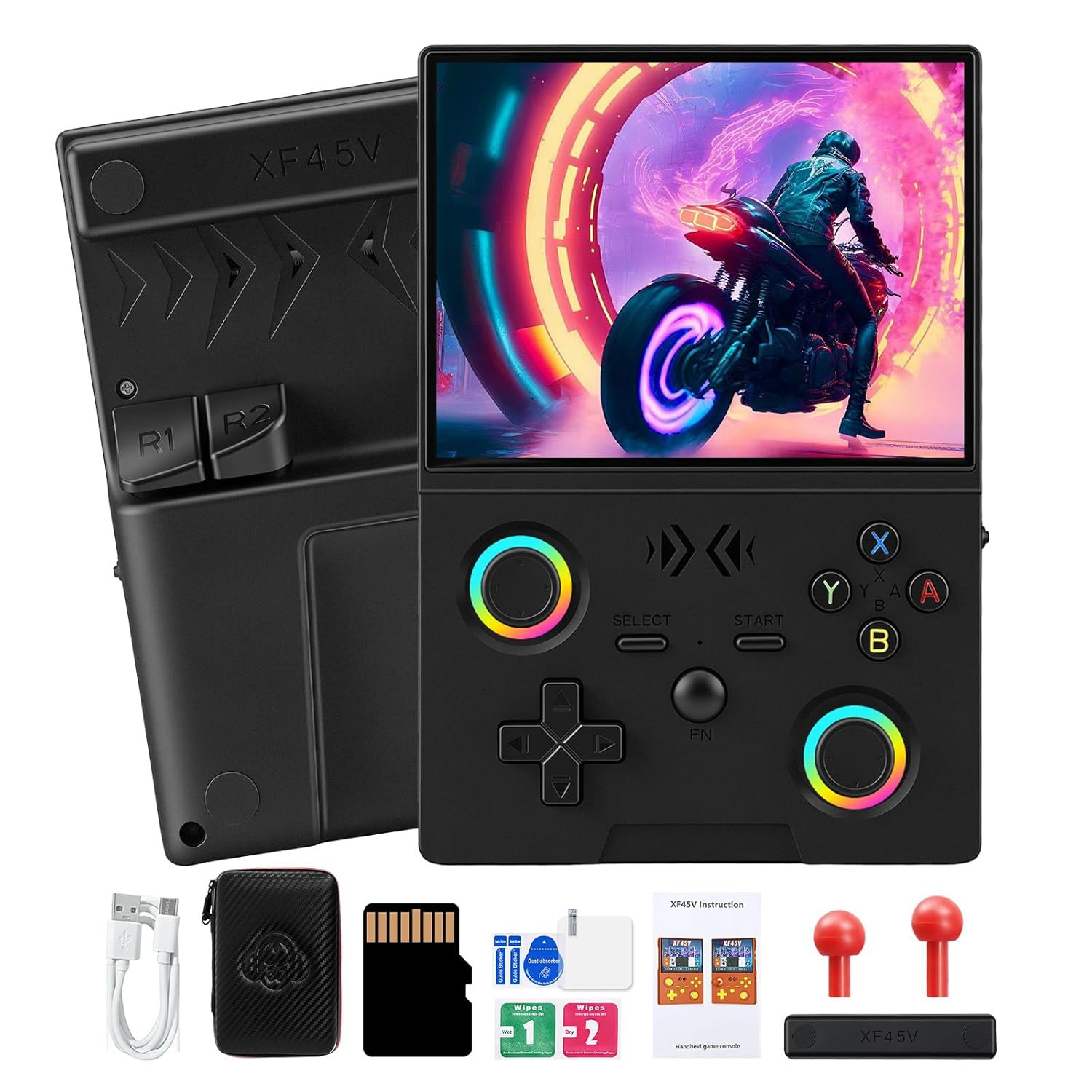 Upgraded XF45V Handheld Game Console, 4.5″ Retro Gaming Console, Preloaded 20,00