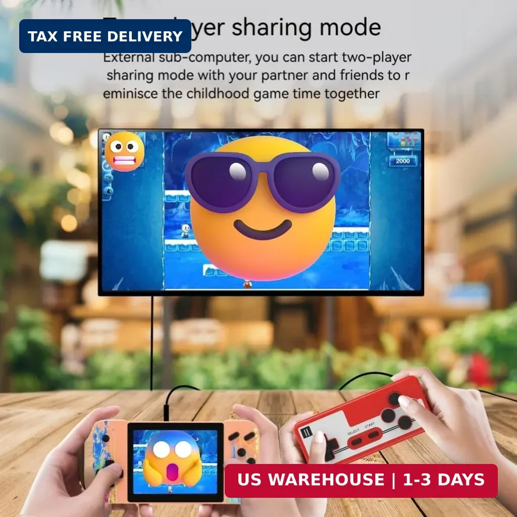 Retro Handheld Game Console, 3.5-inch HD Screen, 800 Classic Games, Single Playe