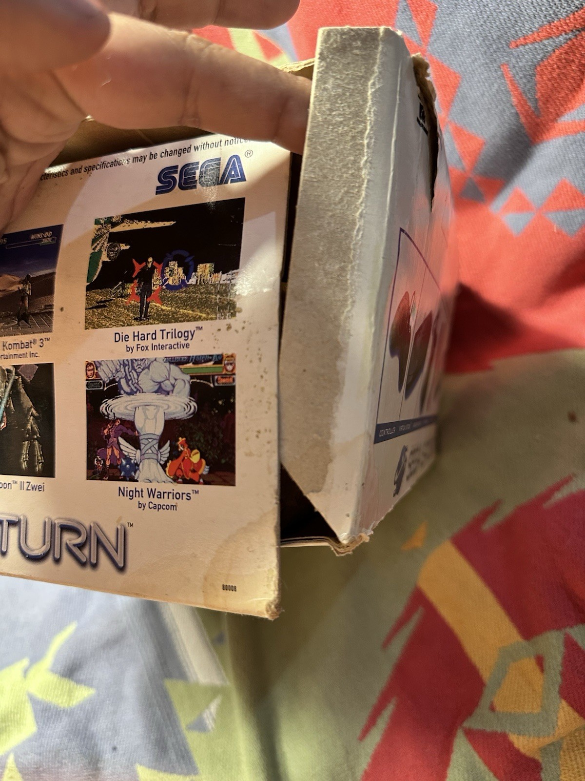 Sega Saturn Console In Original Box Working 3 Games Sampler CIB 2 Controller’s