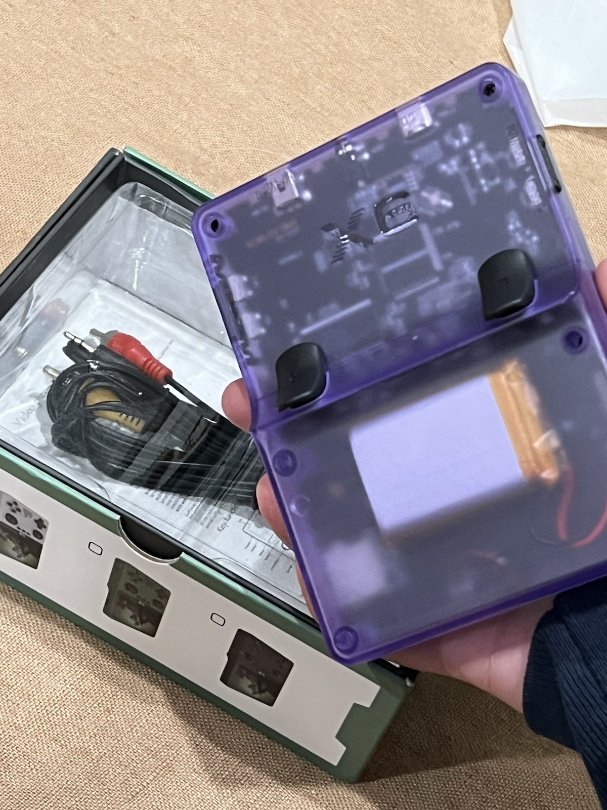 X6 Handheld Game Console 3.5″ Screen, Dual Joystick, 640-480 Resolution, Purple